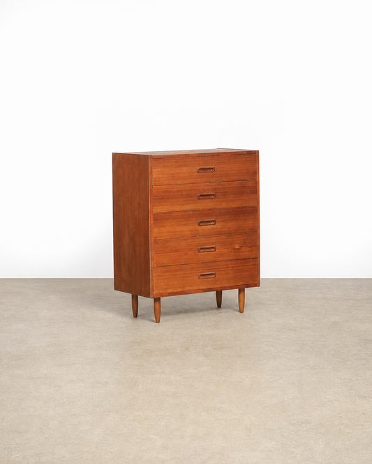 MCM Teak Tallboy Dresser