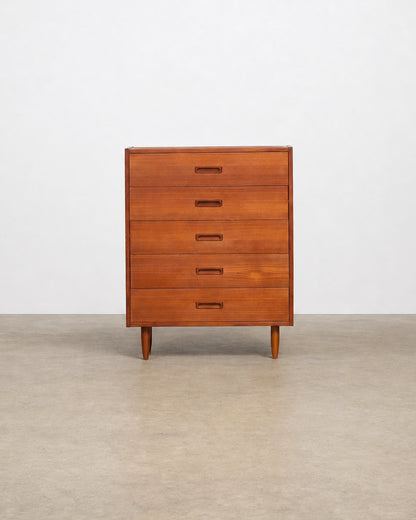 MCM Teak Tallboy Dresser