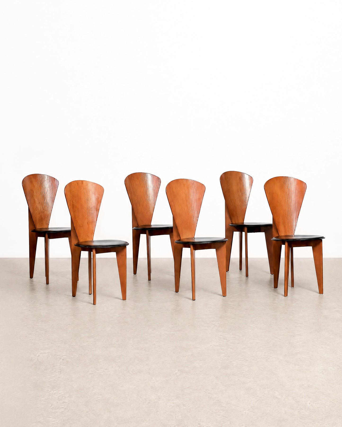 Italian Calligaris Postmodern Dining Chairs (1980s)