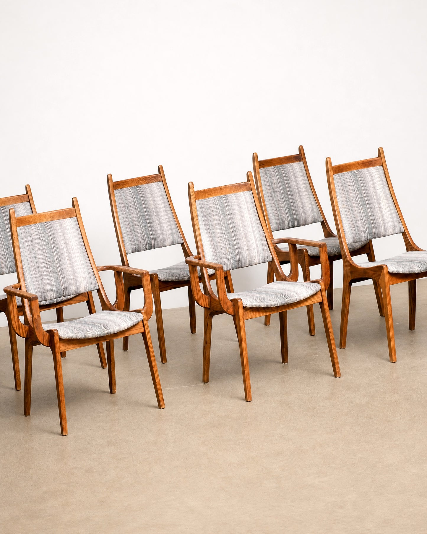MCM Oak Dining Table Set by Nordic Furniture