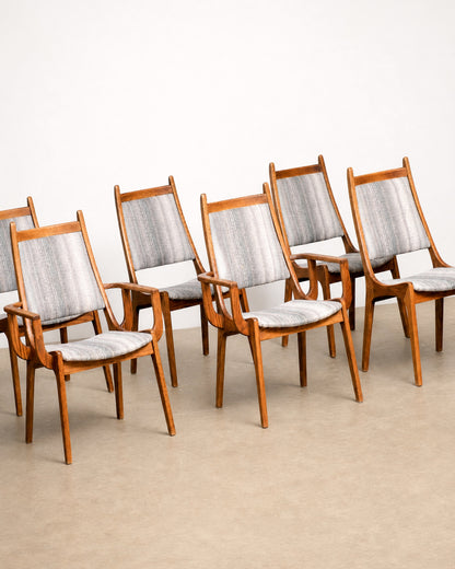 MCM Oak Dining Table Set by Nordic Furniture