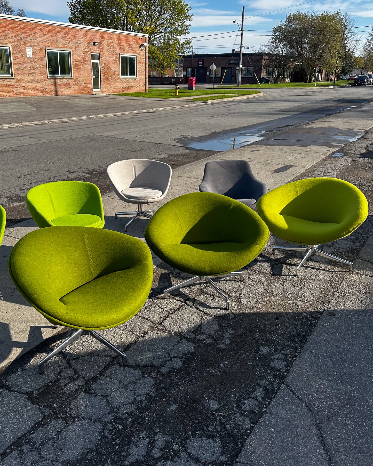 Olive Green Lounge Chair