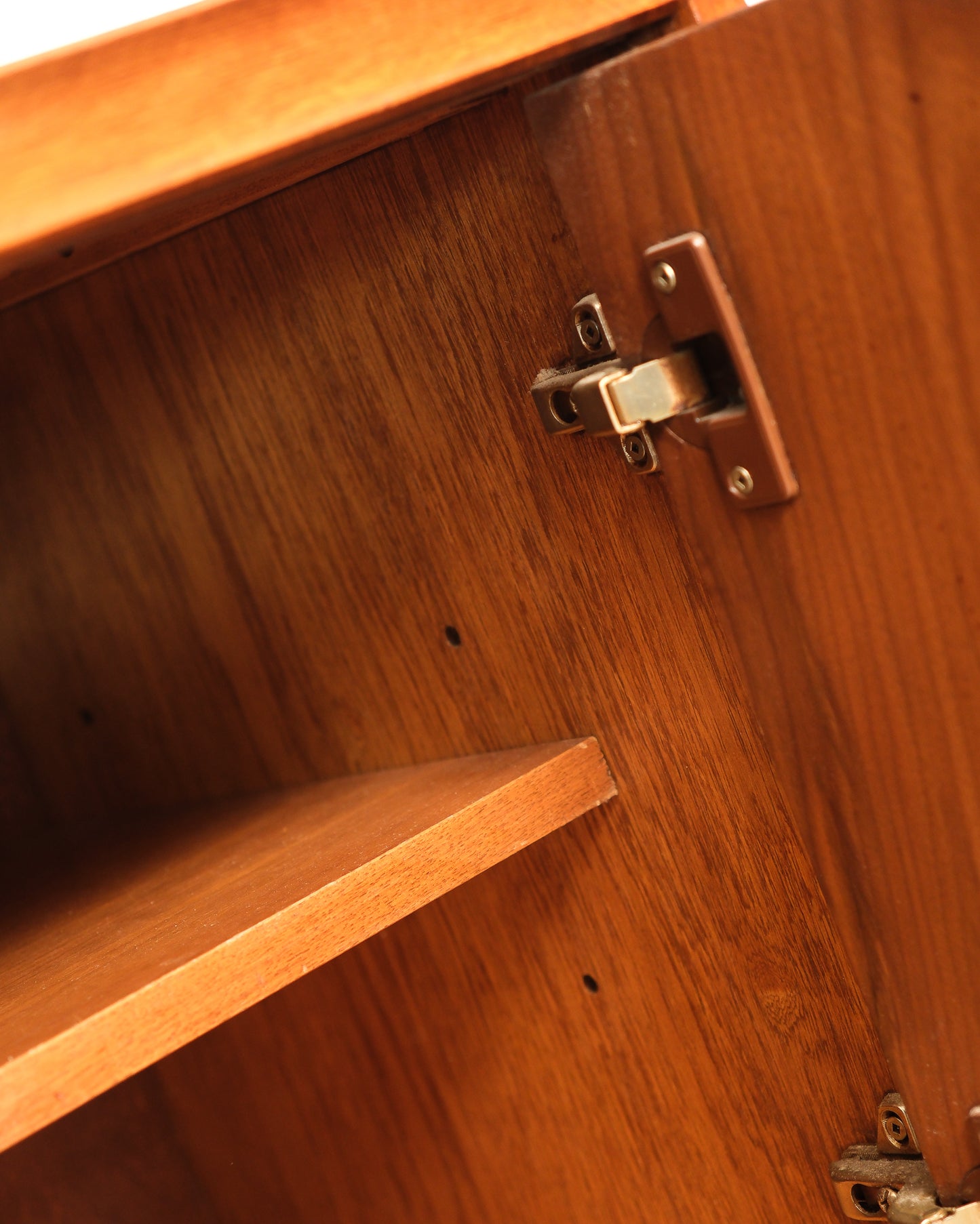 MCM Brutalist Dark Walnut Nightstand Set