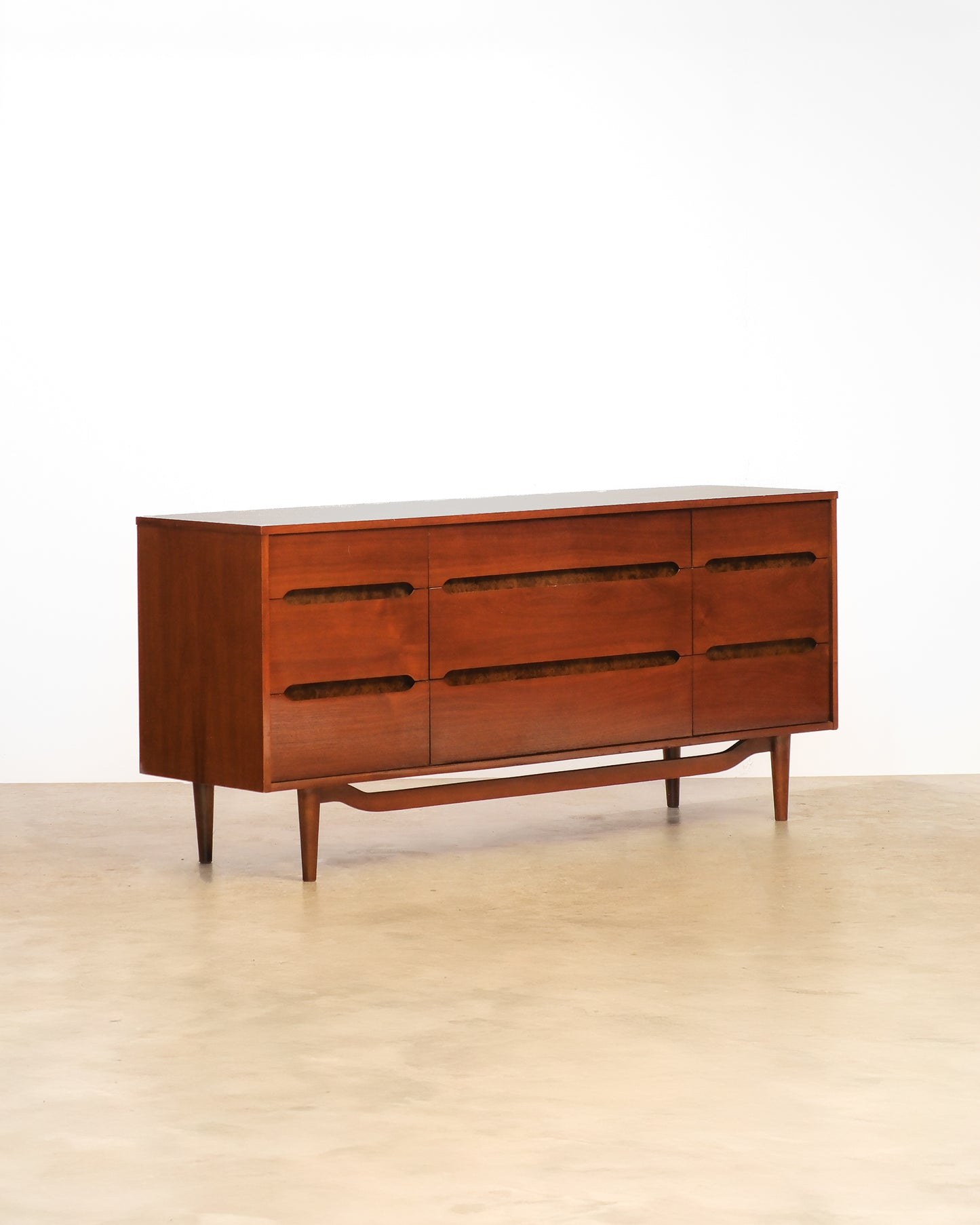 MCM Dark Walnut Dresser by Kroehler