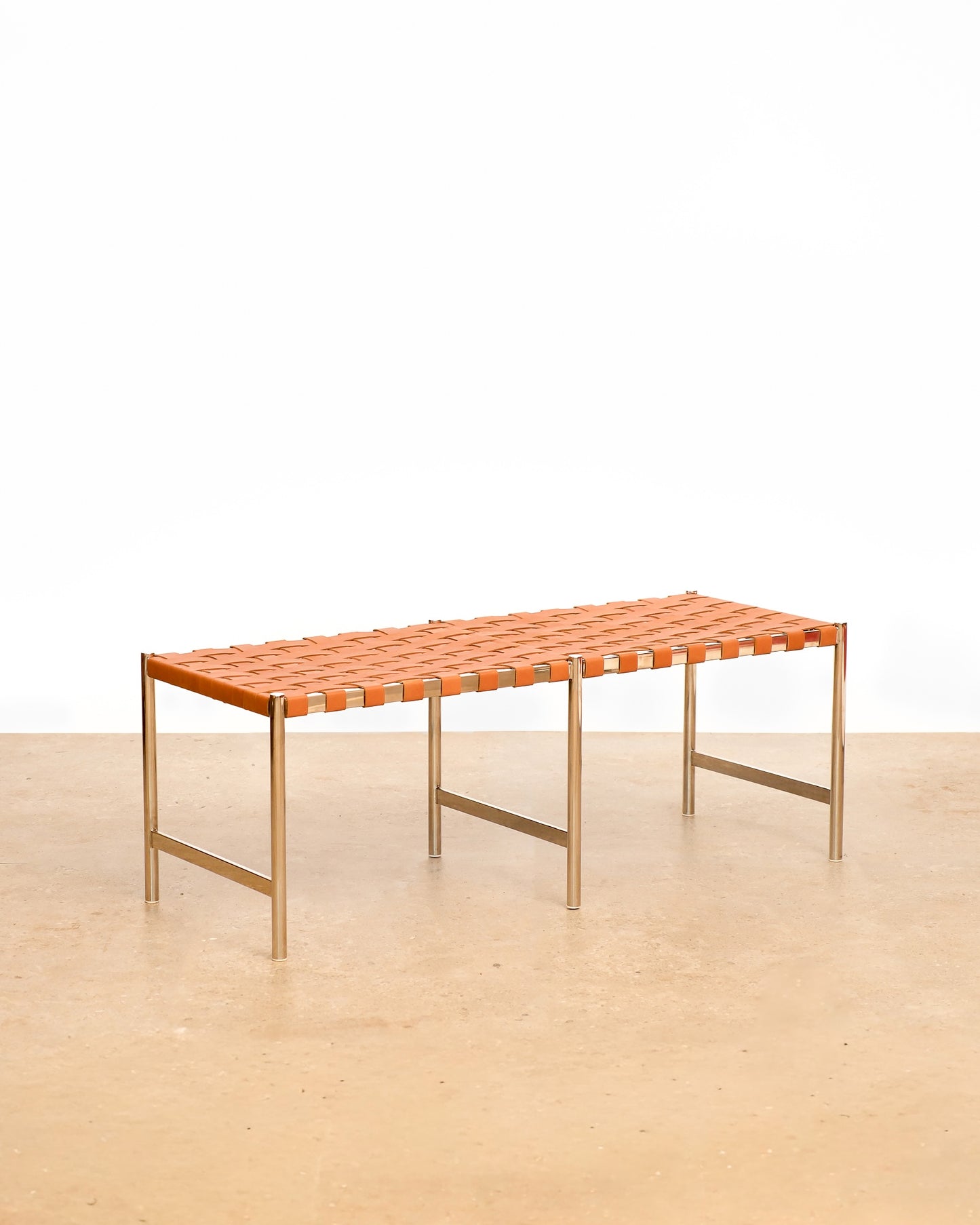 Chestnut Leather Kennedy Bench By United Strangers