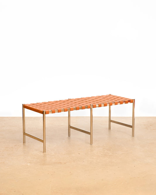 Chestnut Leather Kennedy Bench By United Strangers