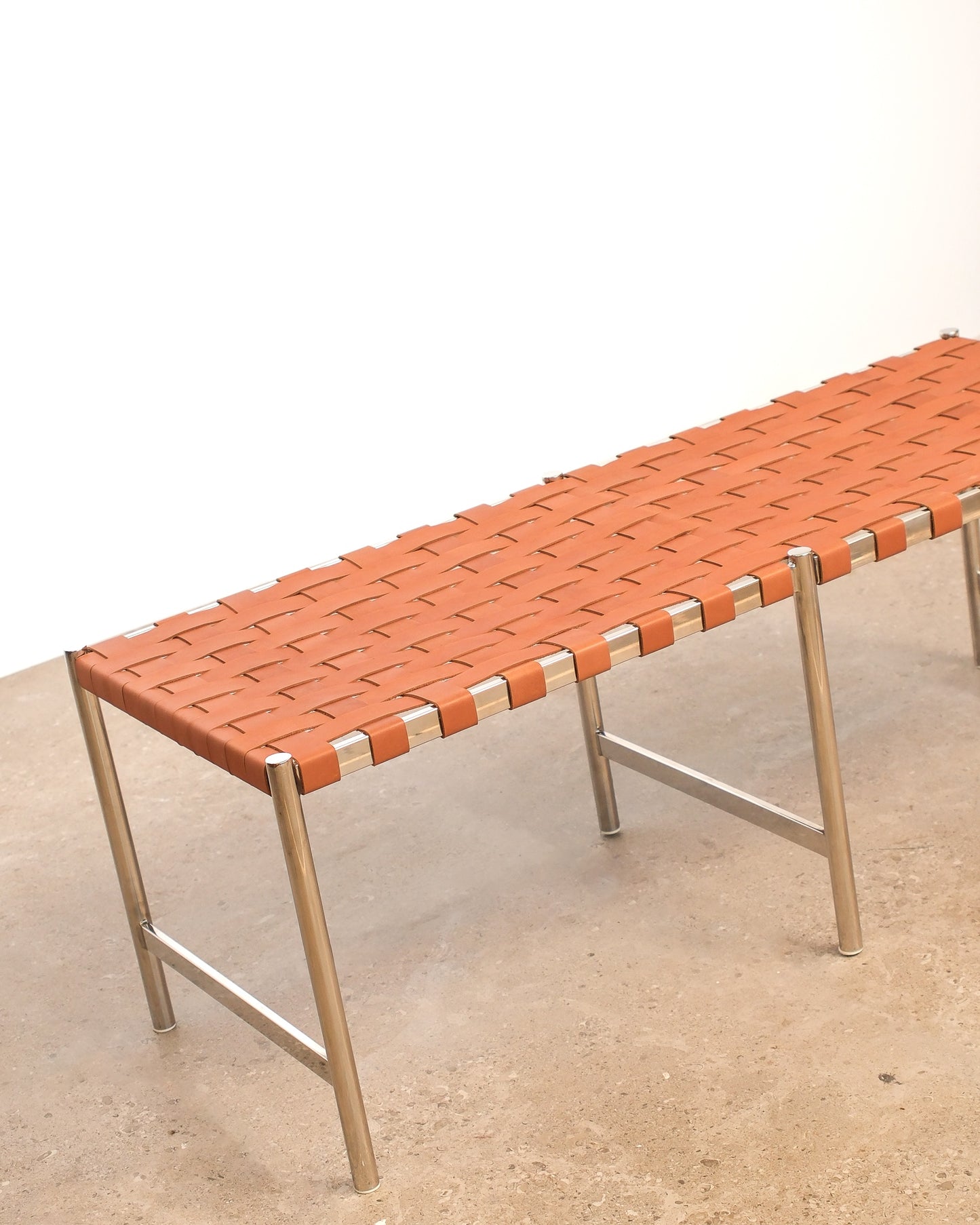 Chestnut Leather Kennedy Bench By United Strangers