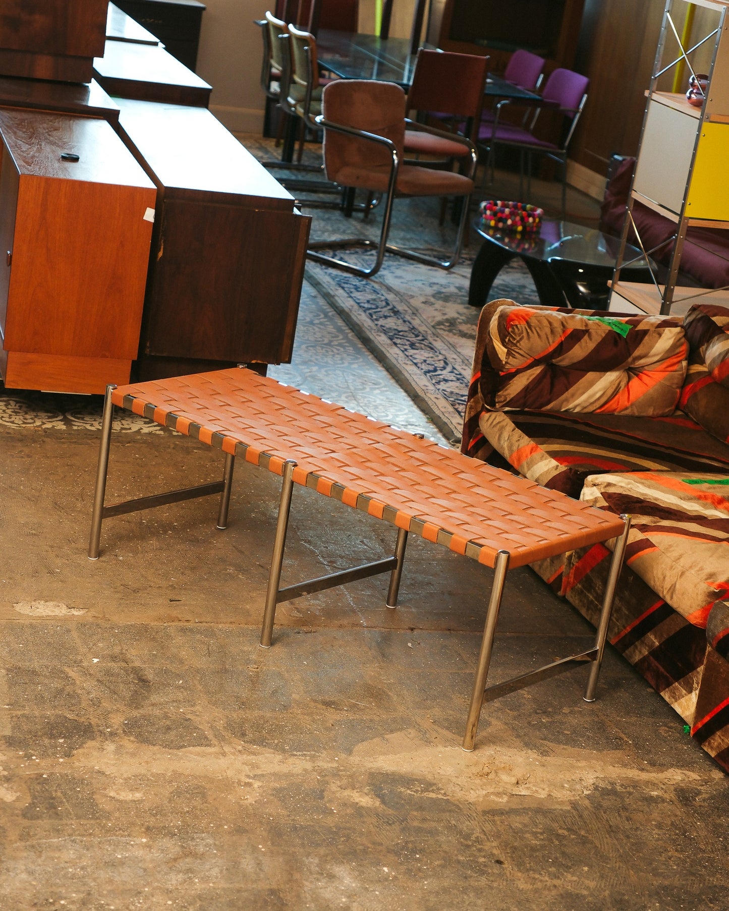 Chestnut Leather Kennedy Bench By United Strangers