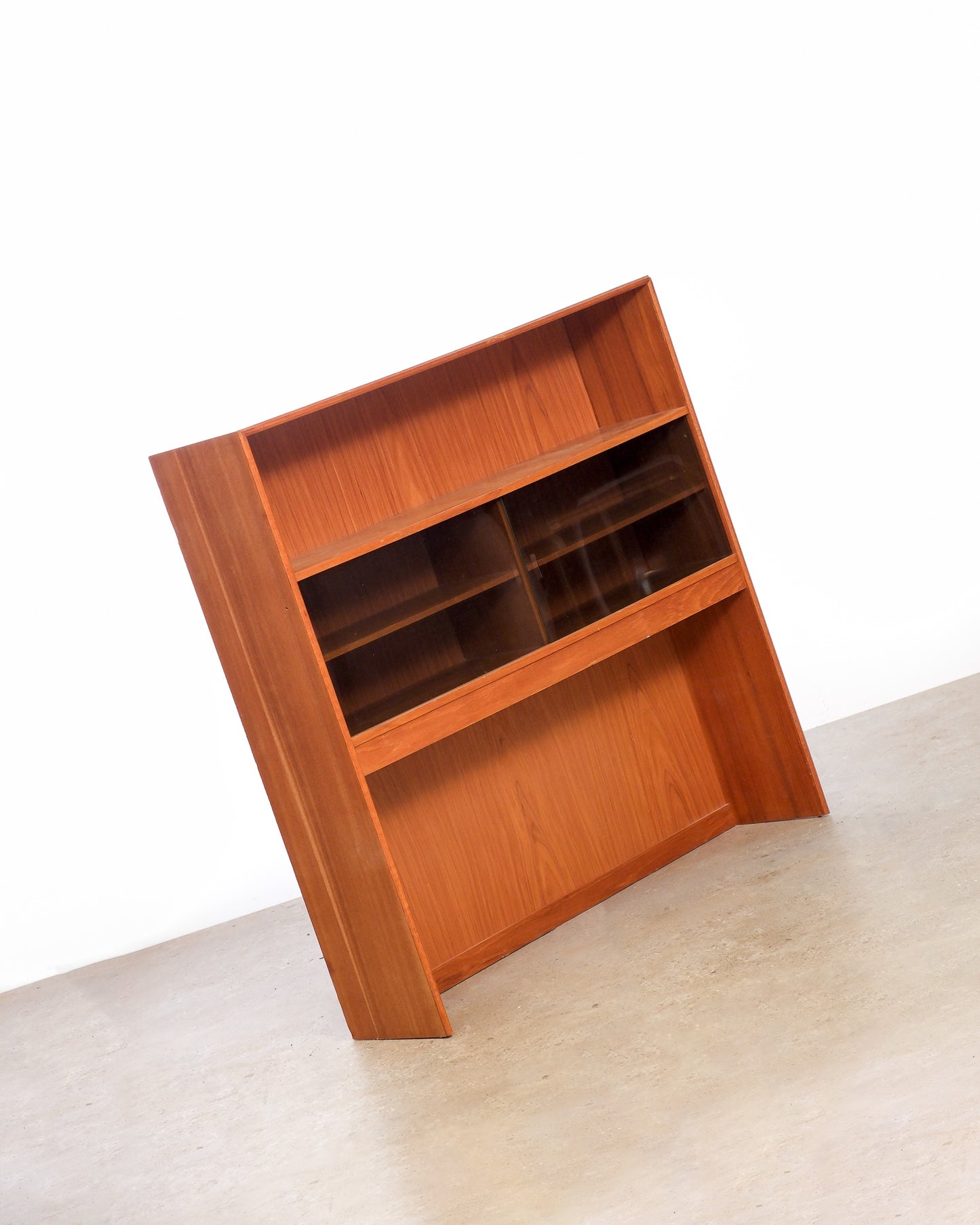 MCM Danish Smoked Glass Cabinet