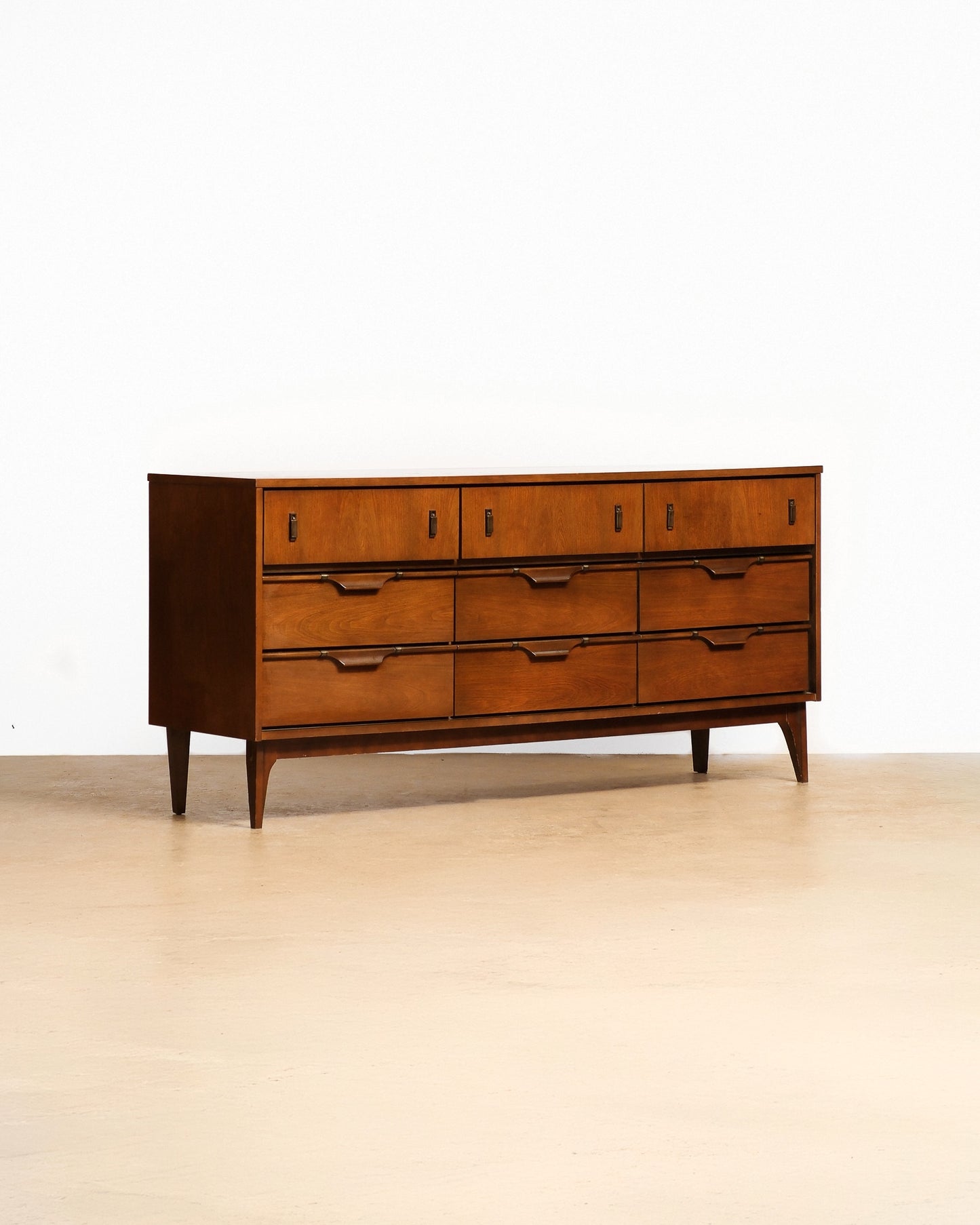 MCM Dark Walnut Dresser By Viscol