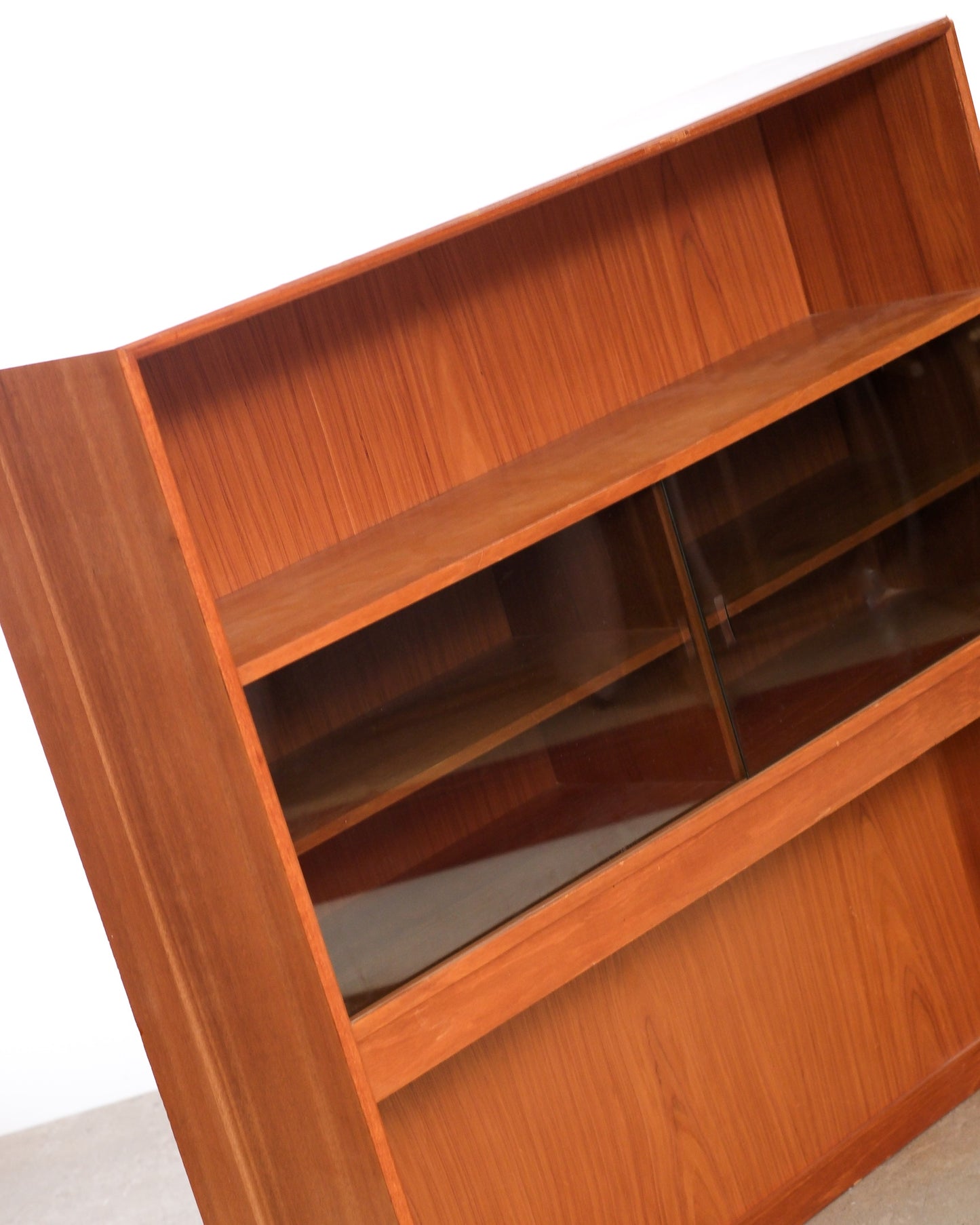 MCM Danish Smoked Glass Cabinet