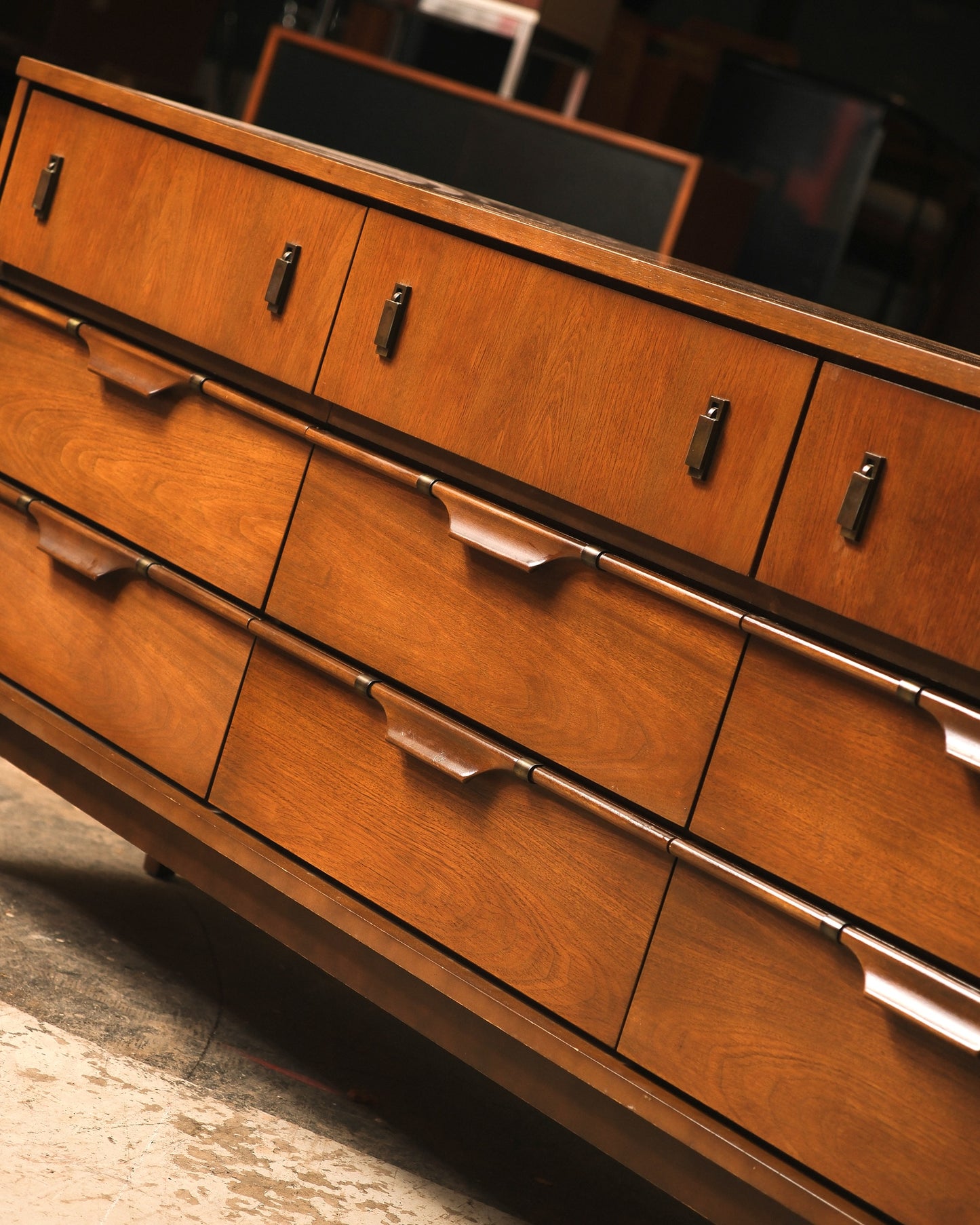 MCM Dark Walnut Dresser By Viscol