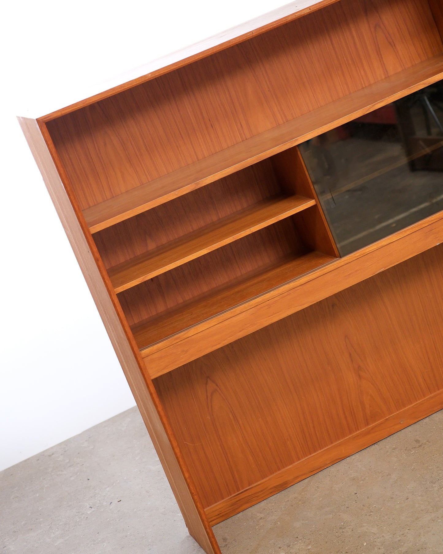 MCM Danish Smoked Glass Cabinet