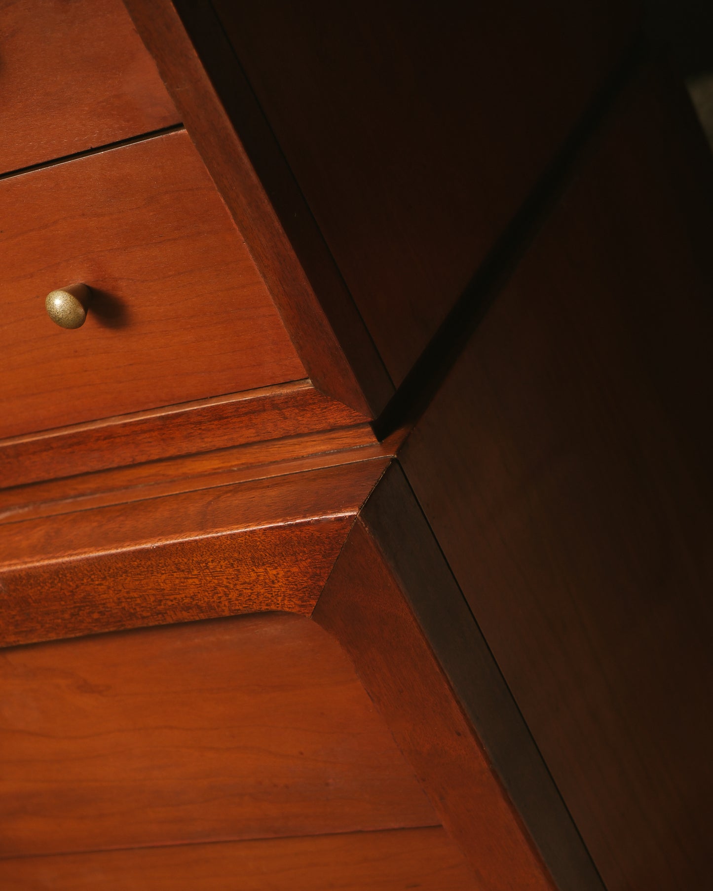 MCM Dark Walnut Tallboy Dresser by Pepplers