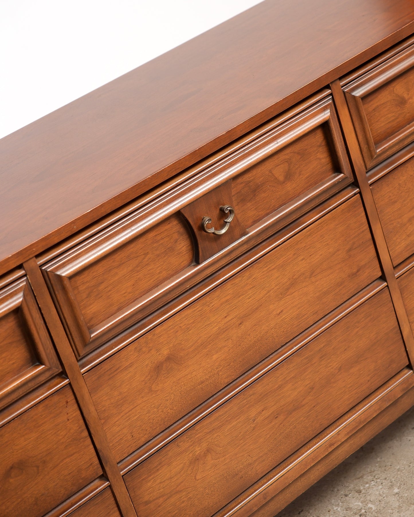 MCM Dark Walnut Dresser By Vic Art