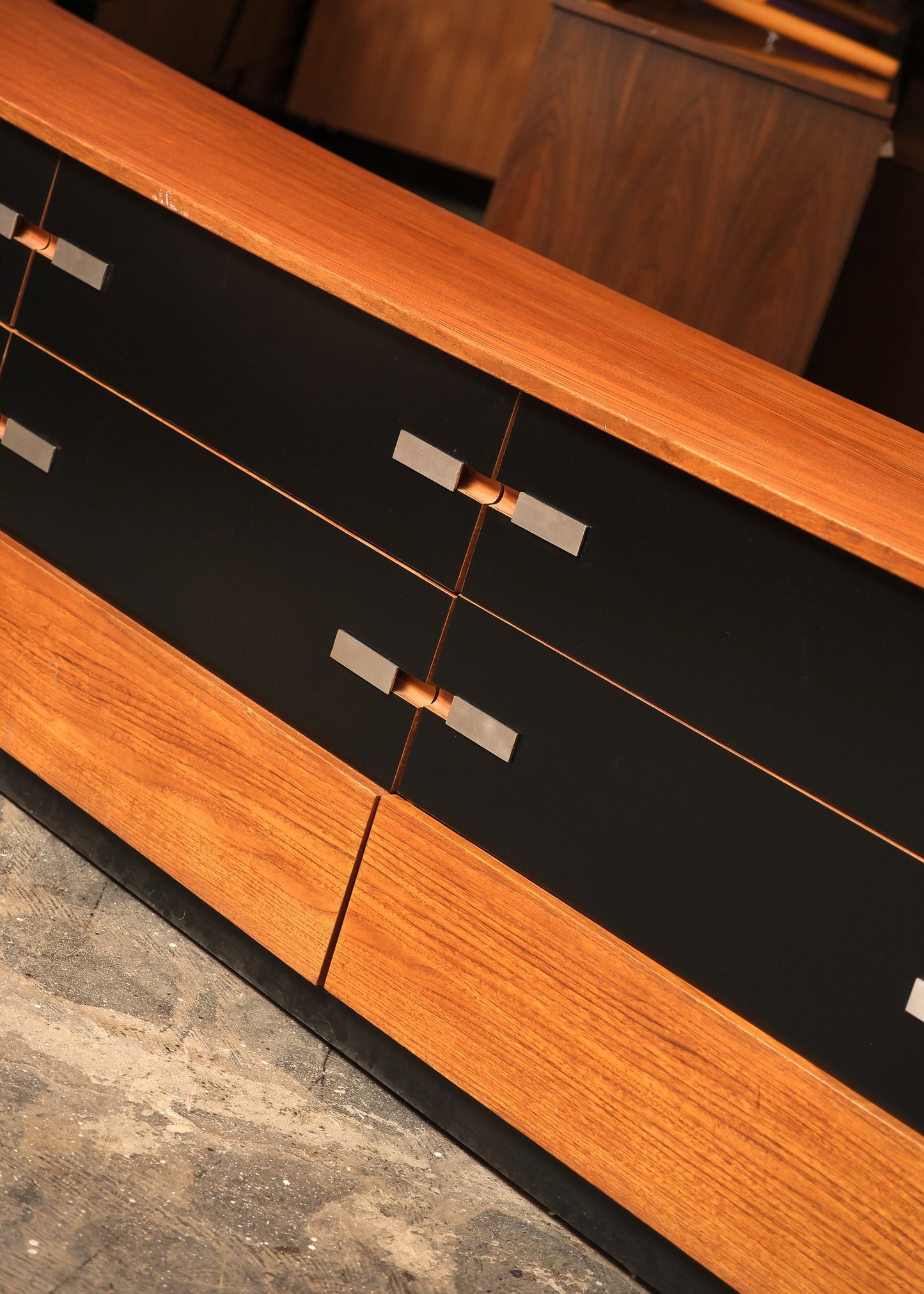 MCM Wide Dresser Black Base By Treco