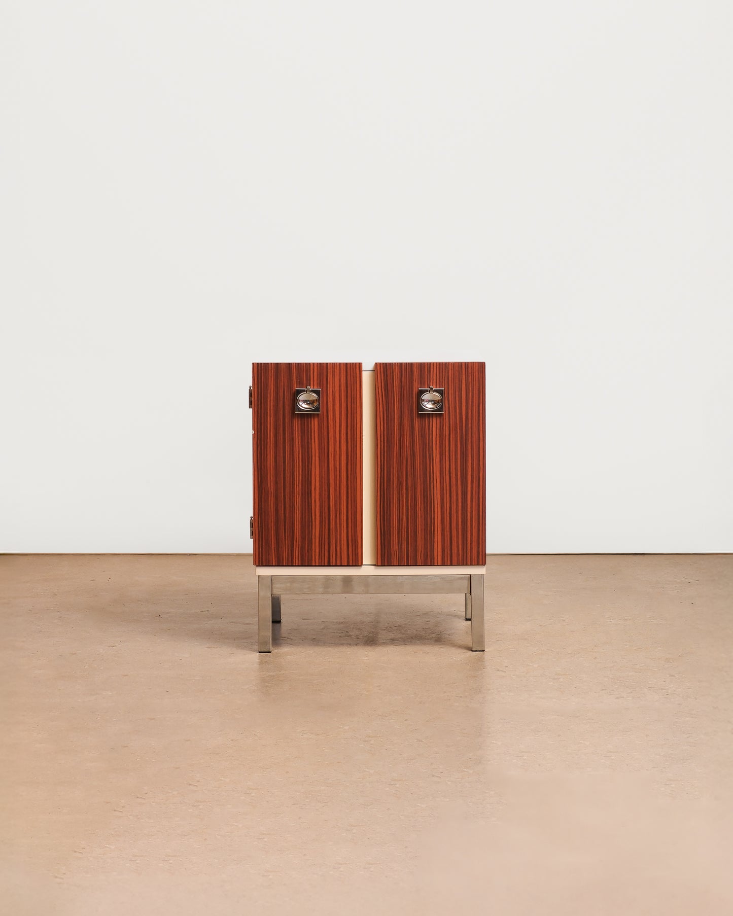 MCM Style Zebrawood Contemporary Nightstand
