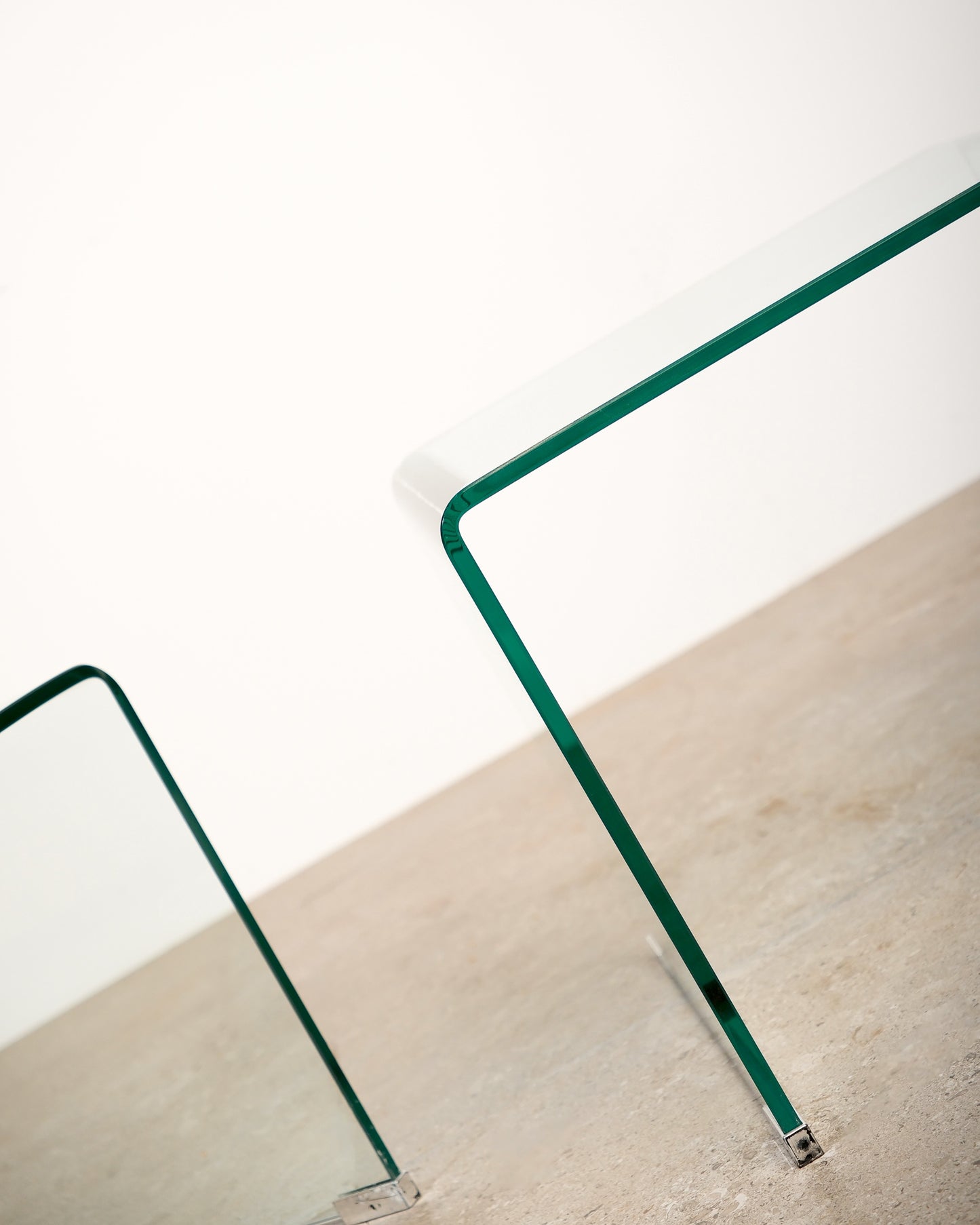 Glass Waterfall Coffee Table / Side Table Set