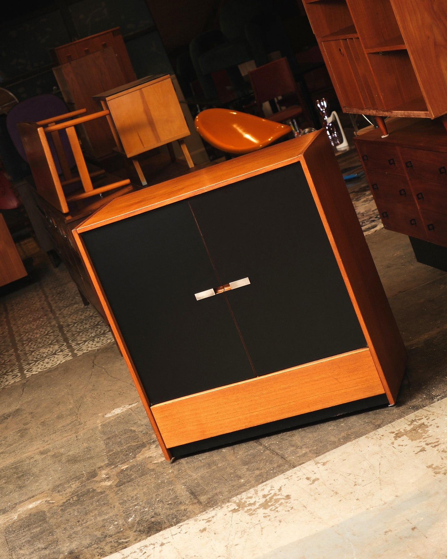 MCM Teak Tallboy Dresser By Treco