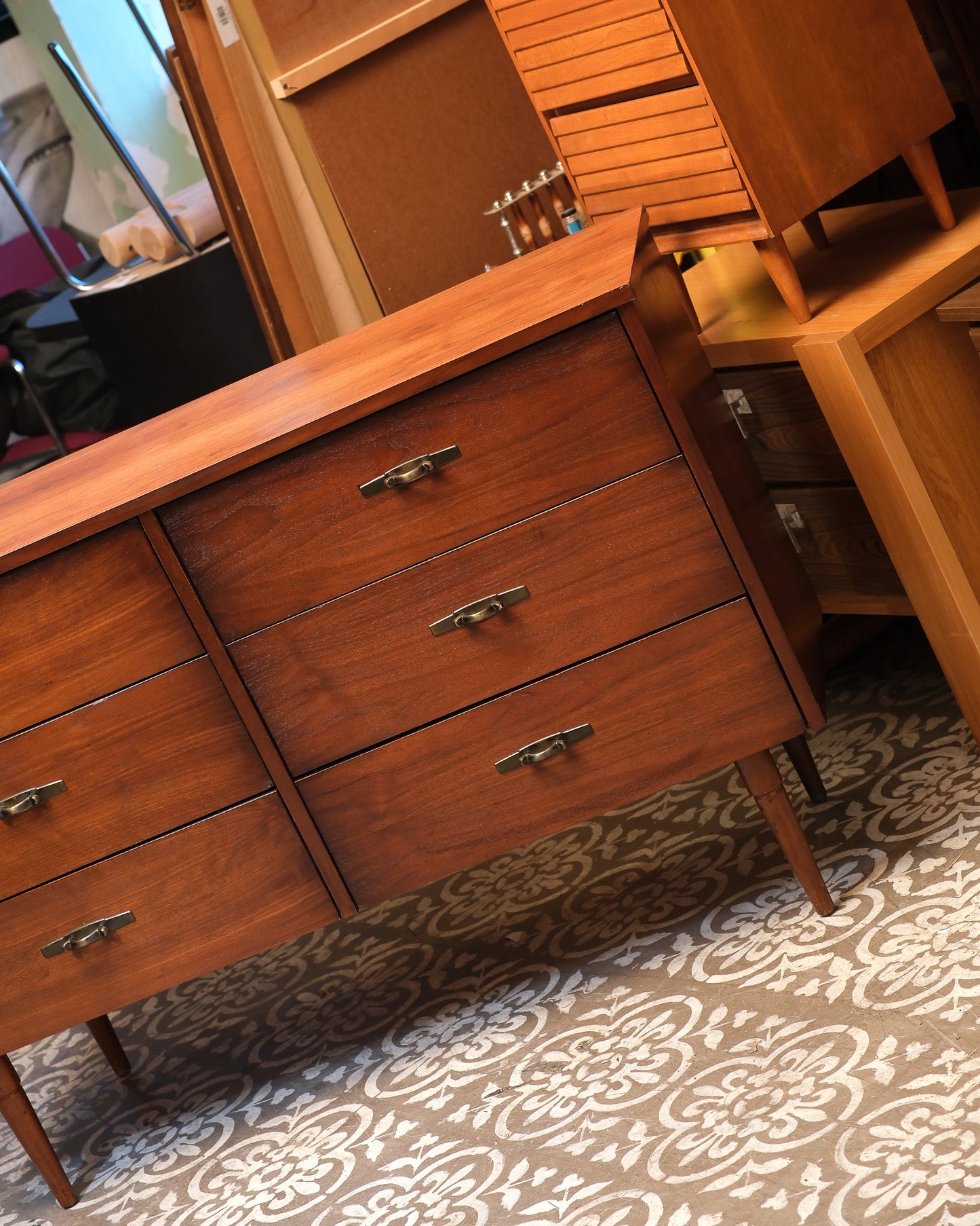 MCM Dark Walnut Dresser