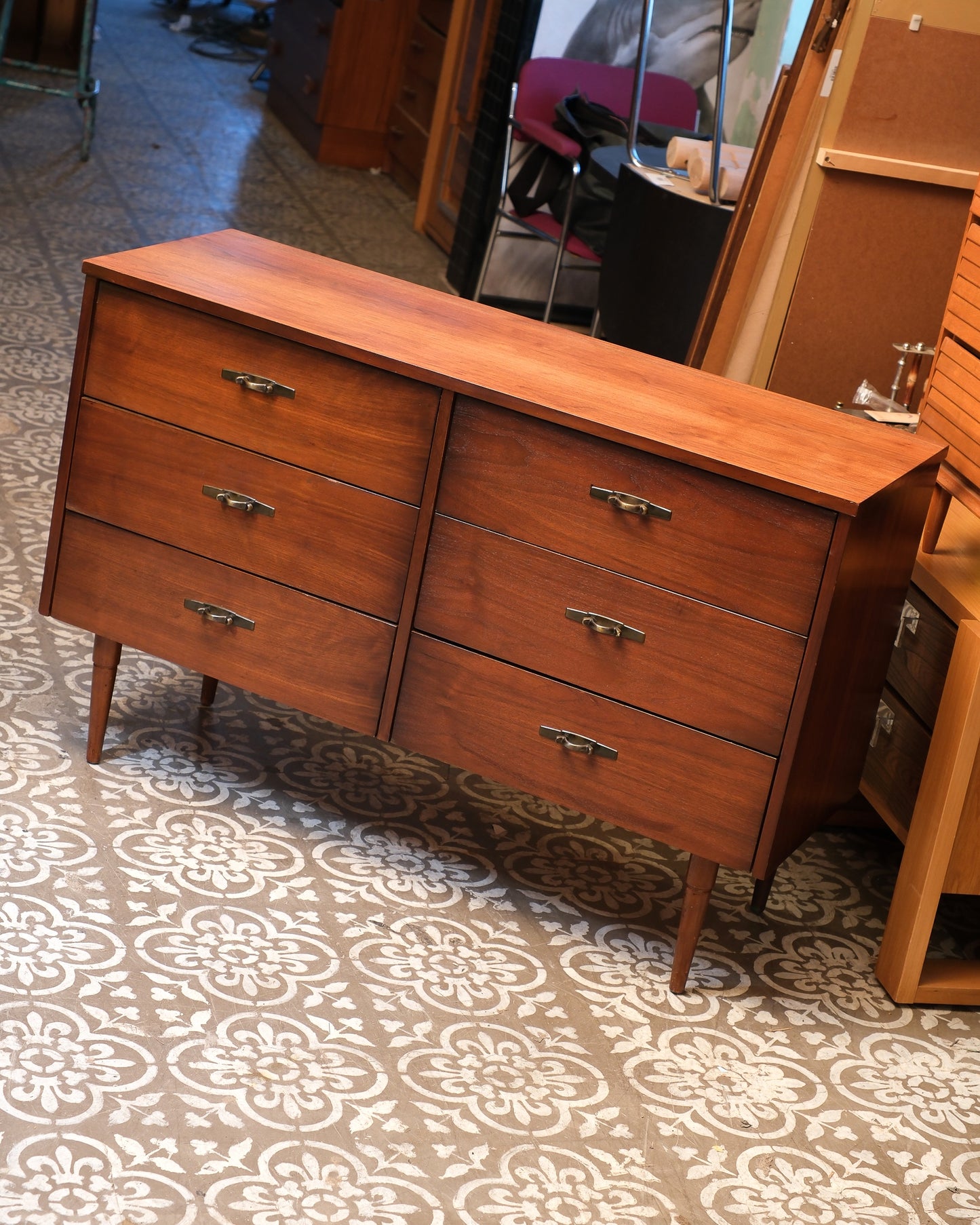 MCM Dark Walnut Dresser