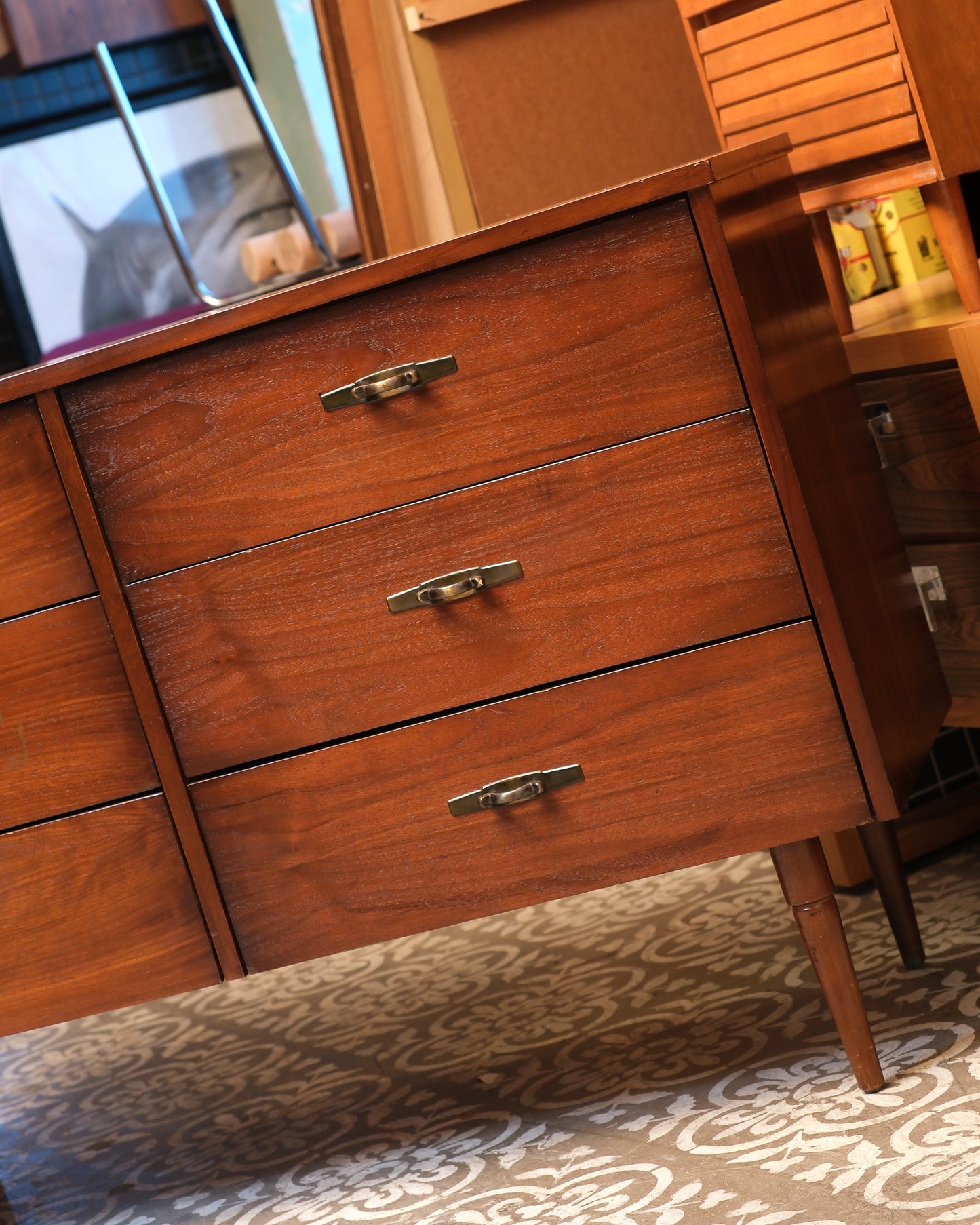MCM Dark Walnut Dresser