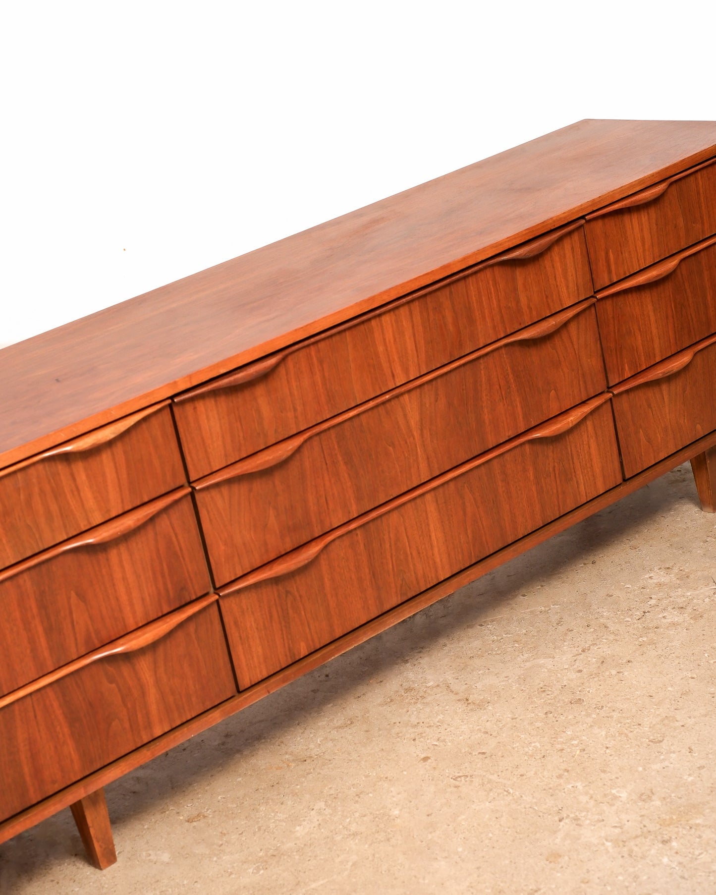 MCM Walnut Dresser By Deilcraft