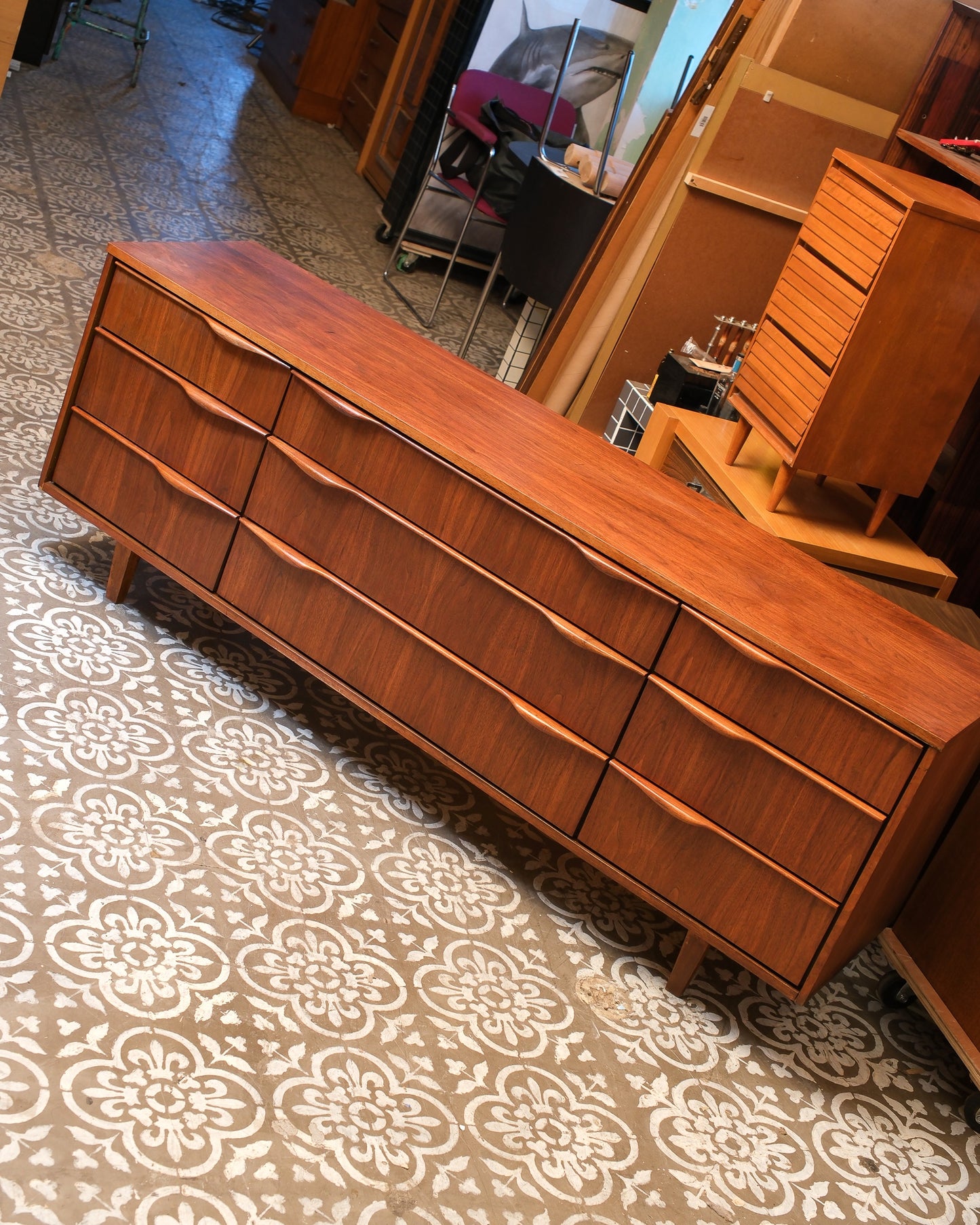 MCM Walnut Dresser By Deilcraft