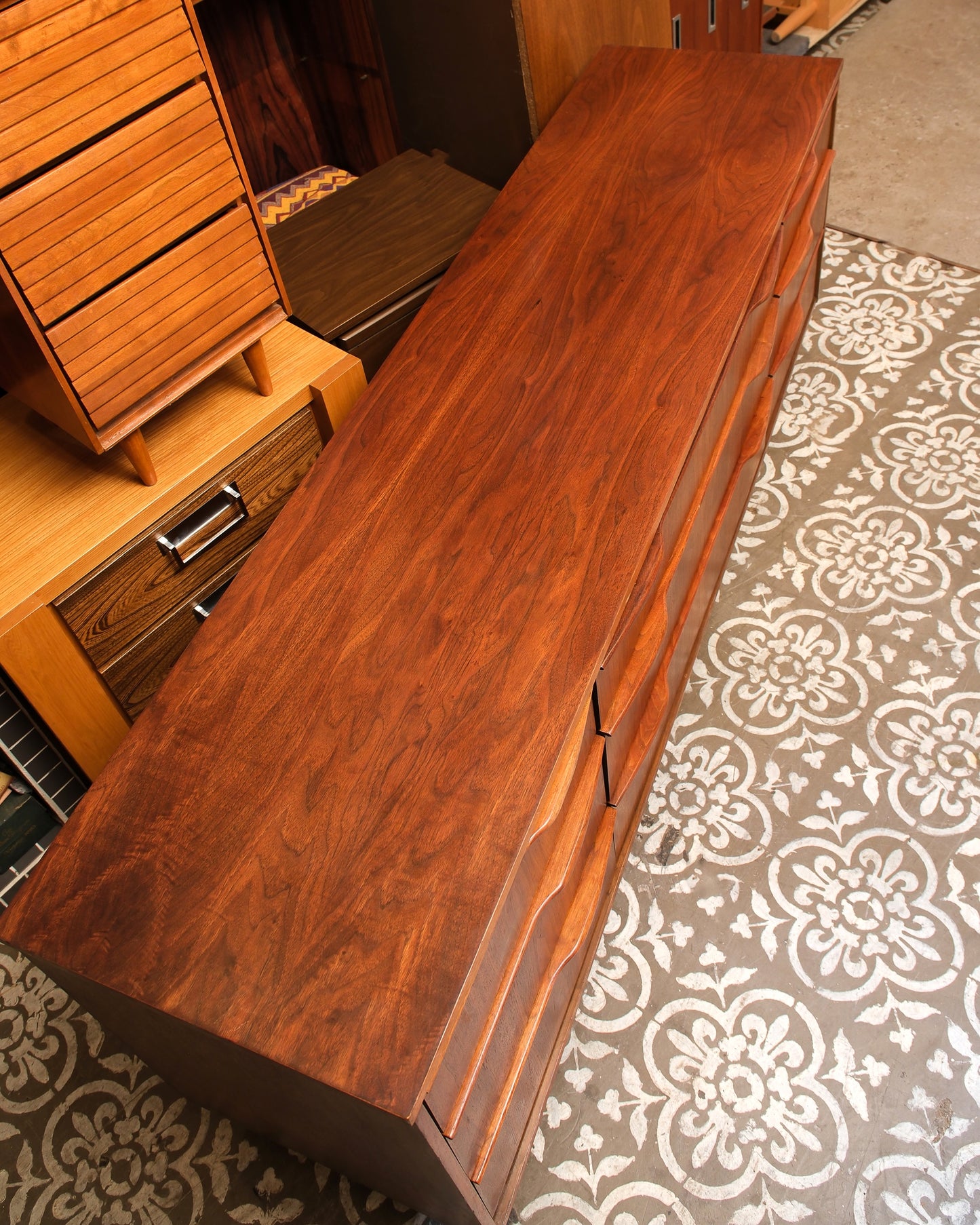 MCM Walnut Dresser By Deilcraft