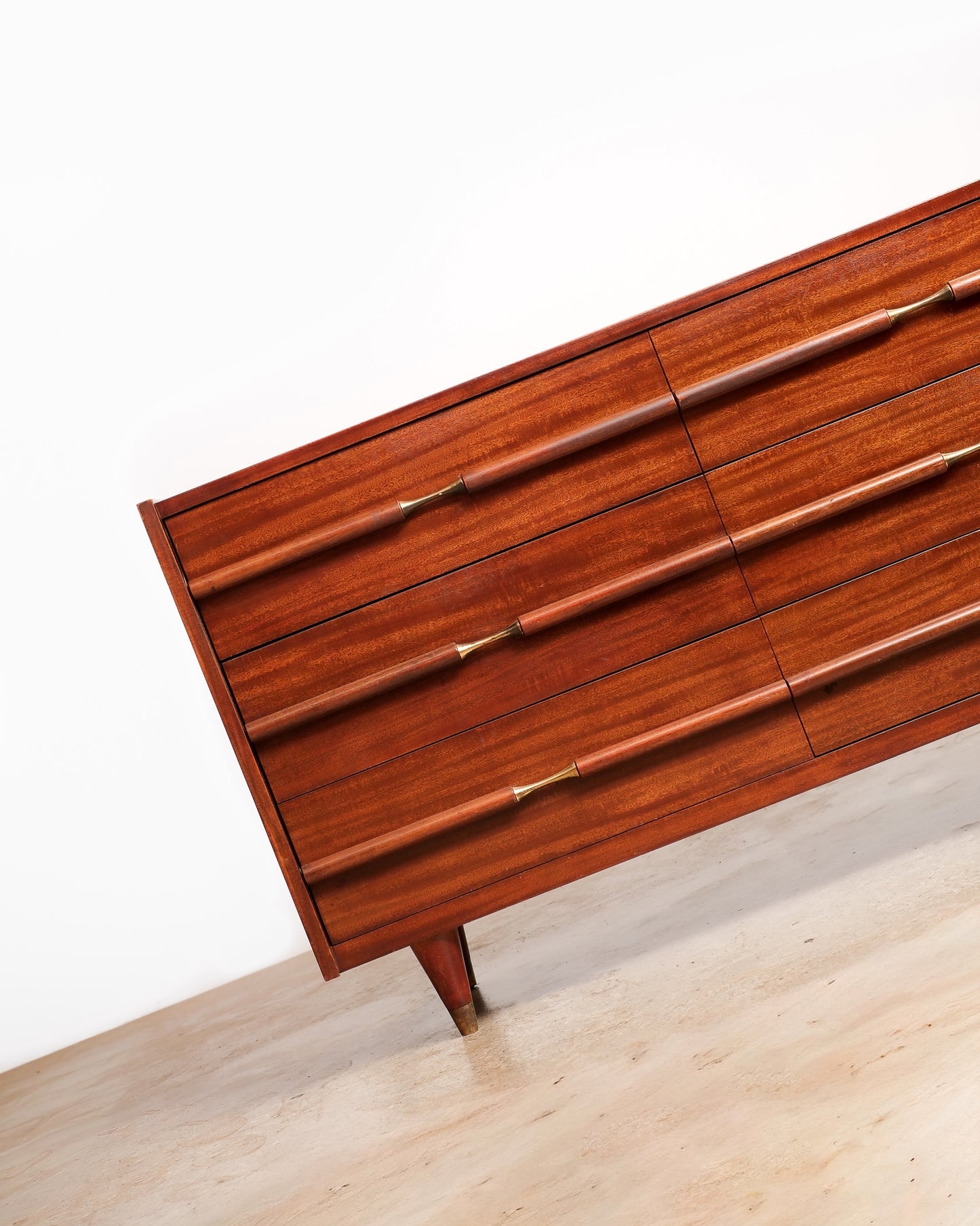 MCM Mahogany 6-Drawer Dresser By Gibbard