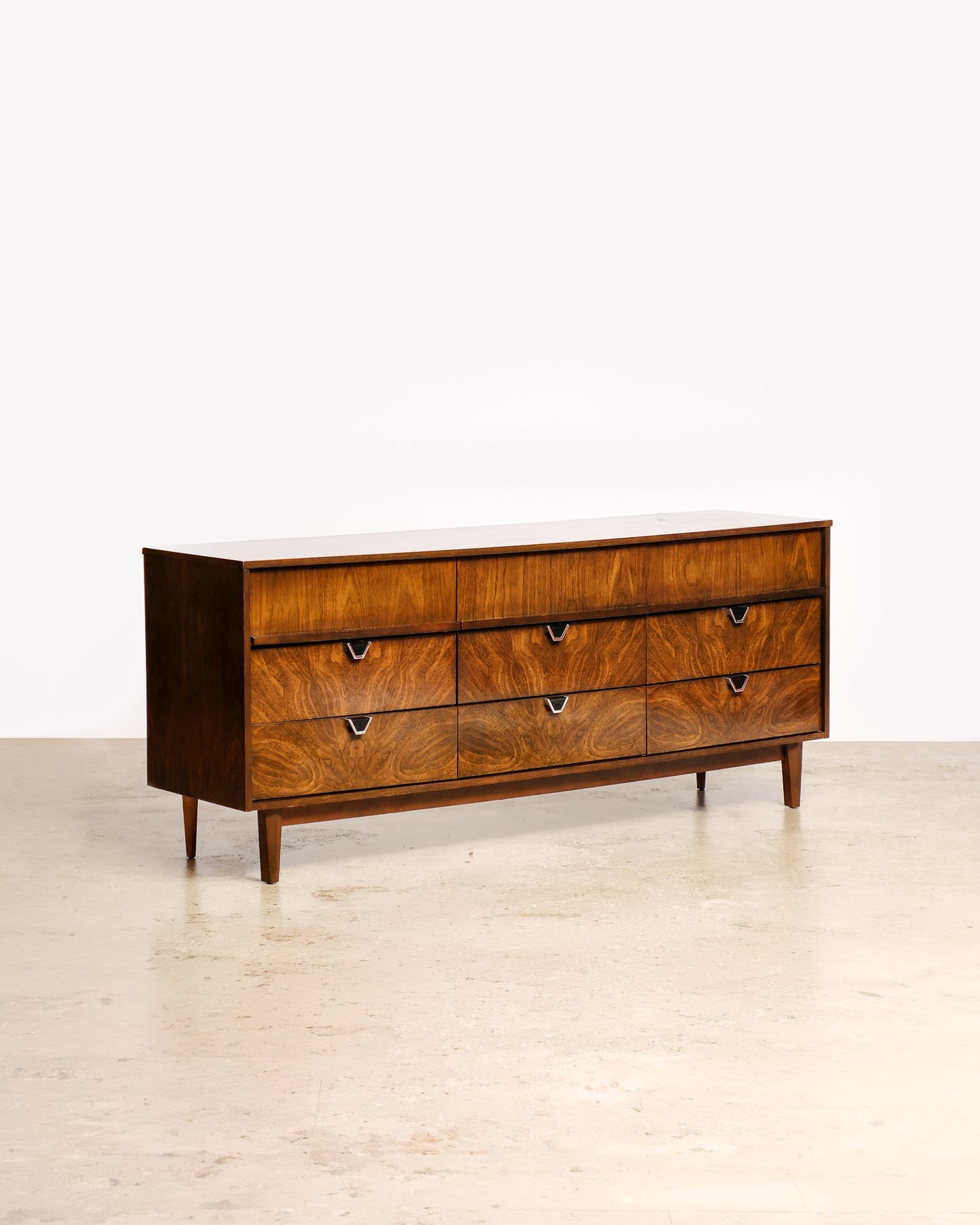 MCM Dark Walnut Wide Dresser By Viscol