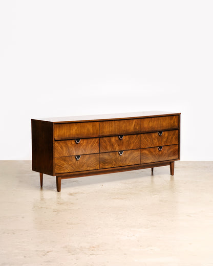 MCM Dark Walnut Wide Dresser By Viscol