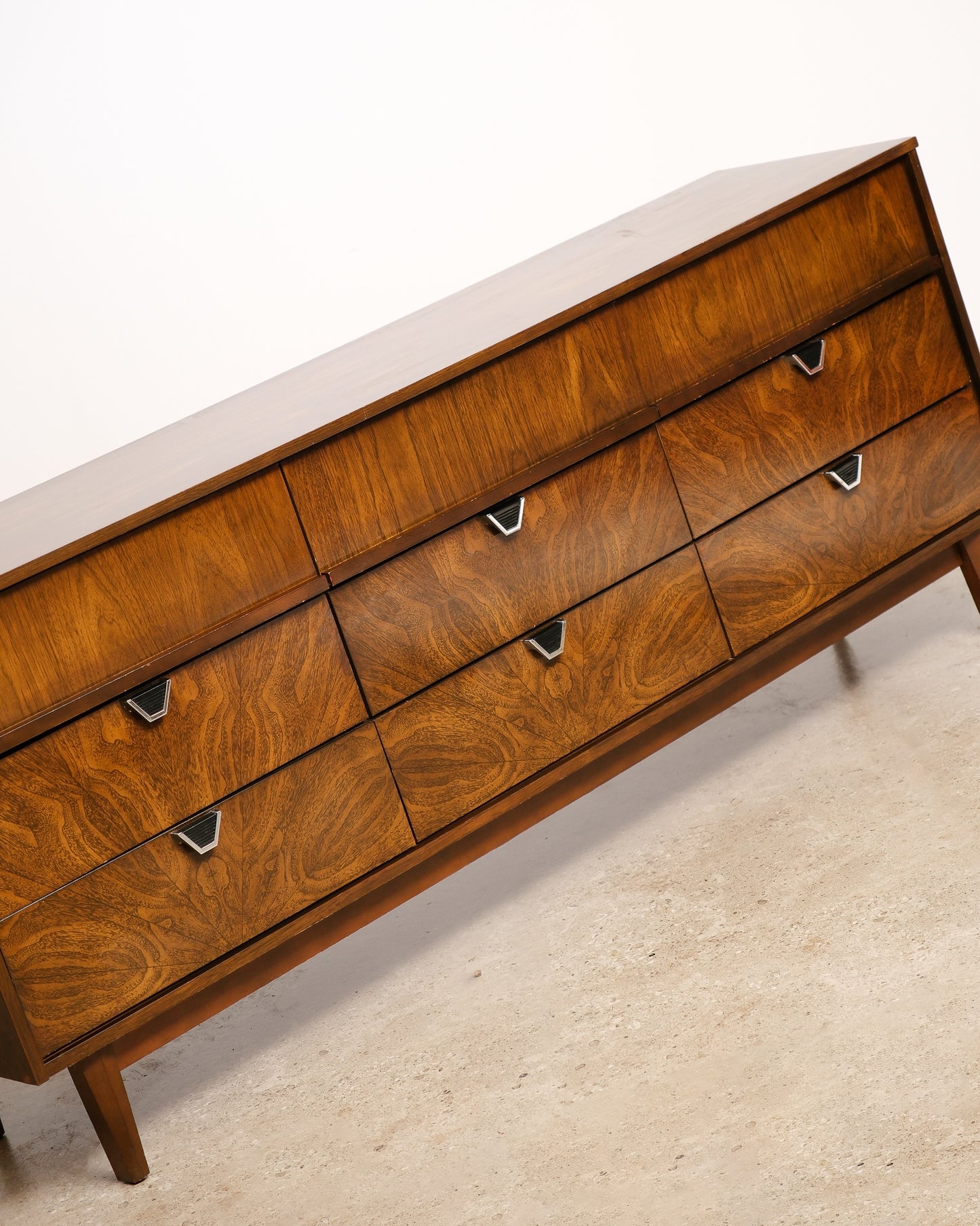 MCM Dark Walnut Wide Dresser By Viscol