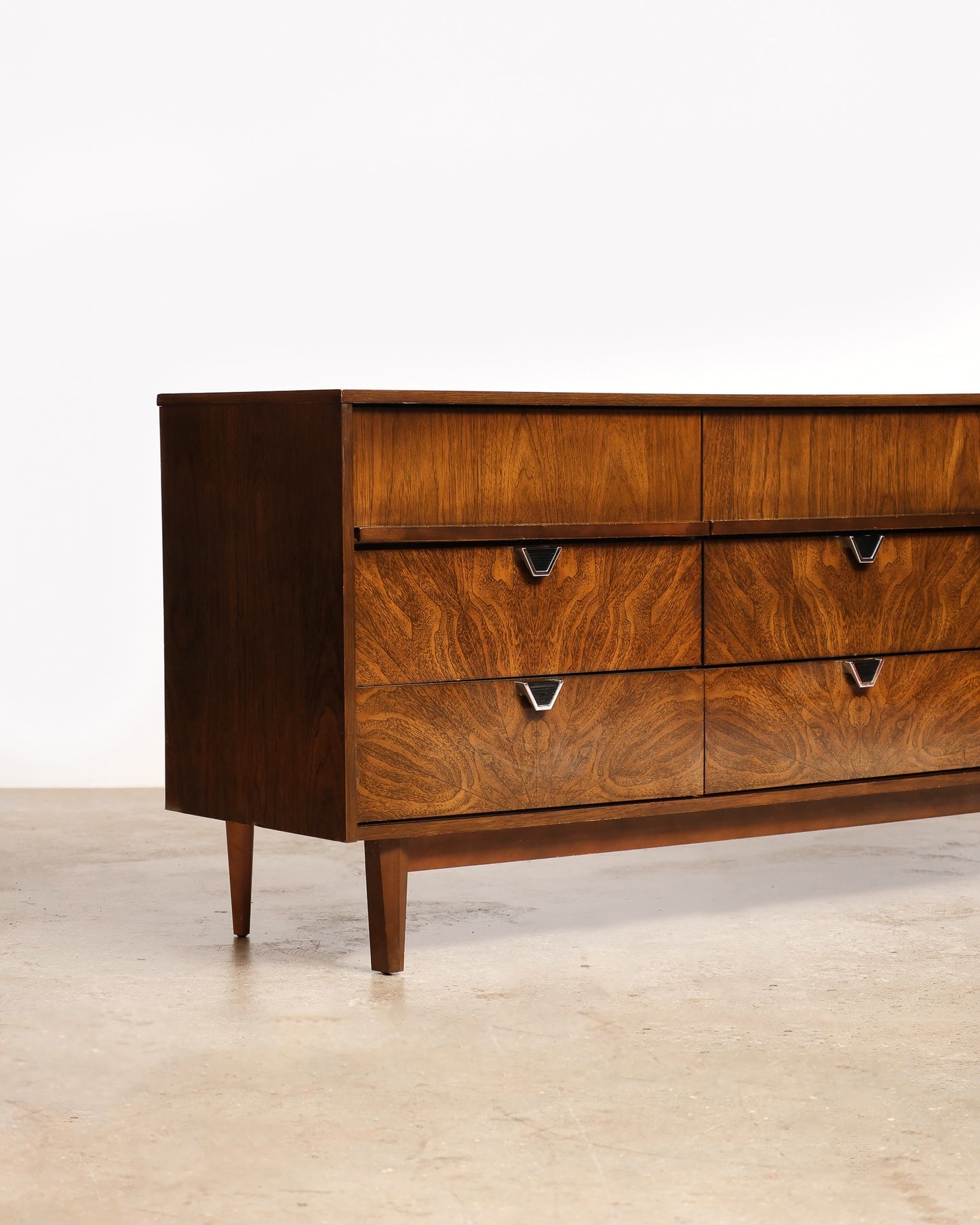 MCM Dark Walnut Wide Dresser By Viscol
