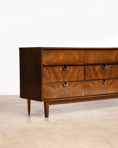 MCM Dark Walnut Wide Dresser By Viscol