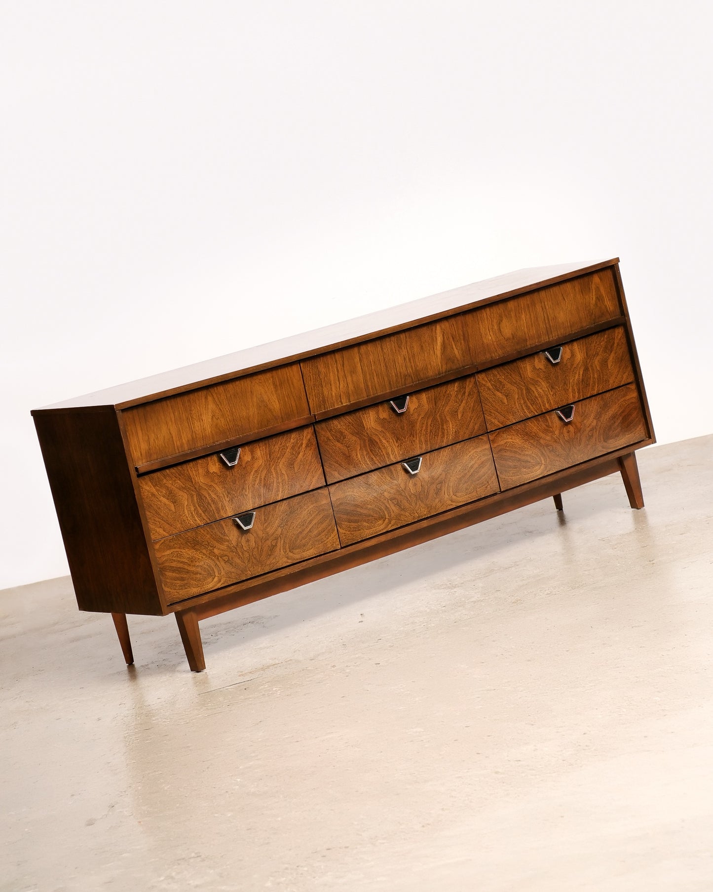 MCM Dark Walnut Wide Dresser By Viscol