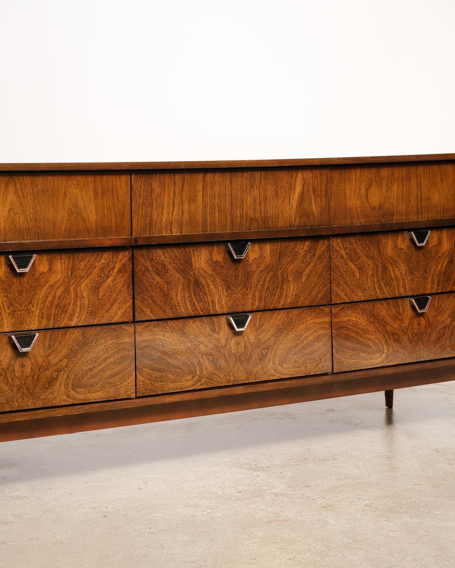 MCM Dark Walnut Wide Dresser By Viscol
