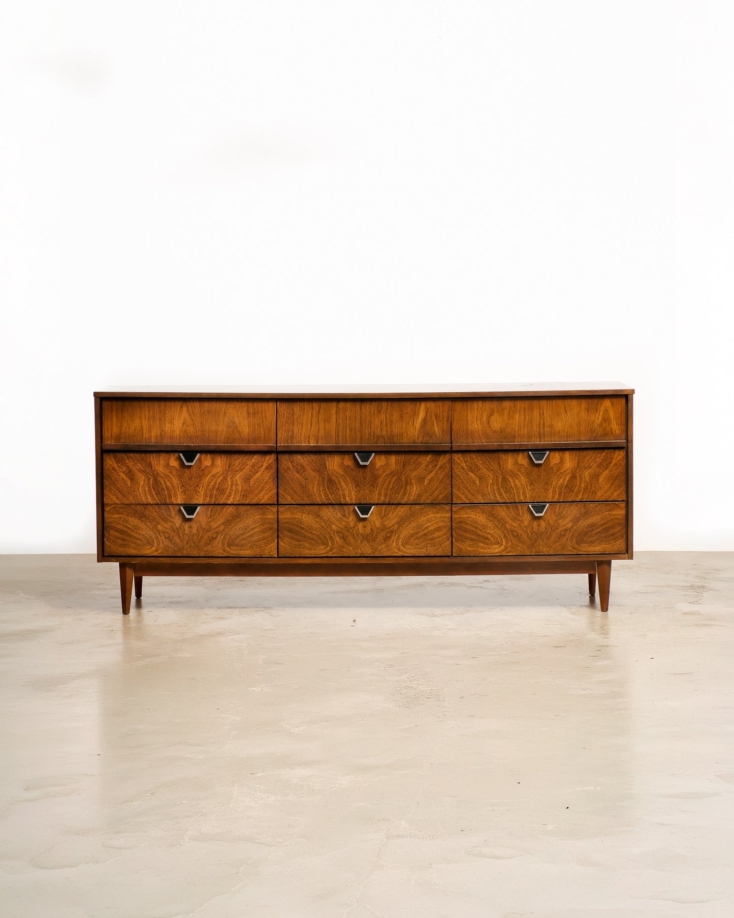 MCM Dark Walnut Wide Dresser By Viscol