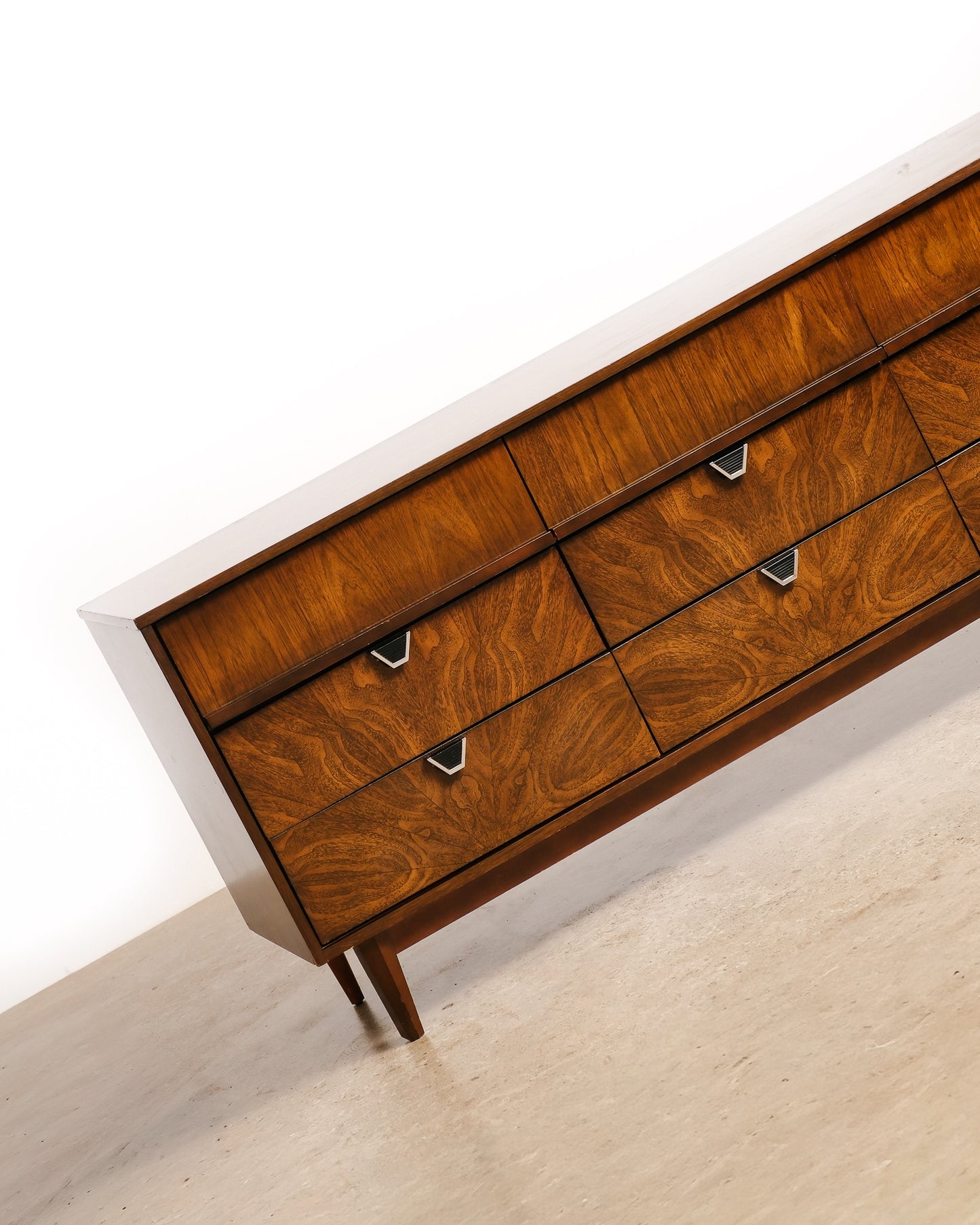 MCM Dark Walnut Wide Dresser By Viscol