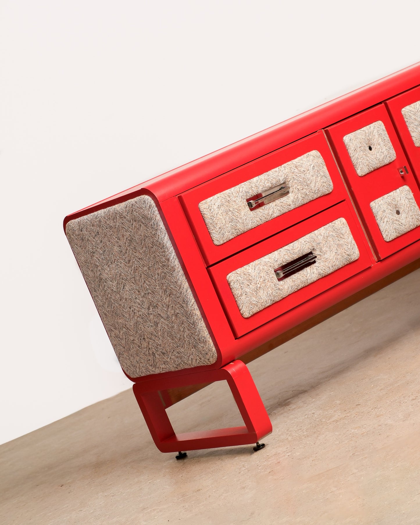 MCM Red Dresser / Credenza By Princeville