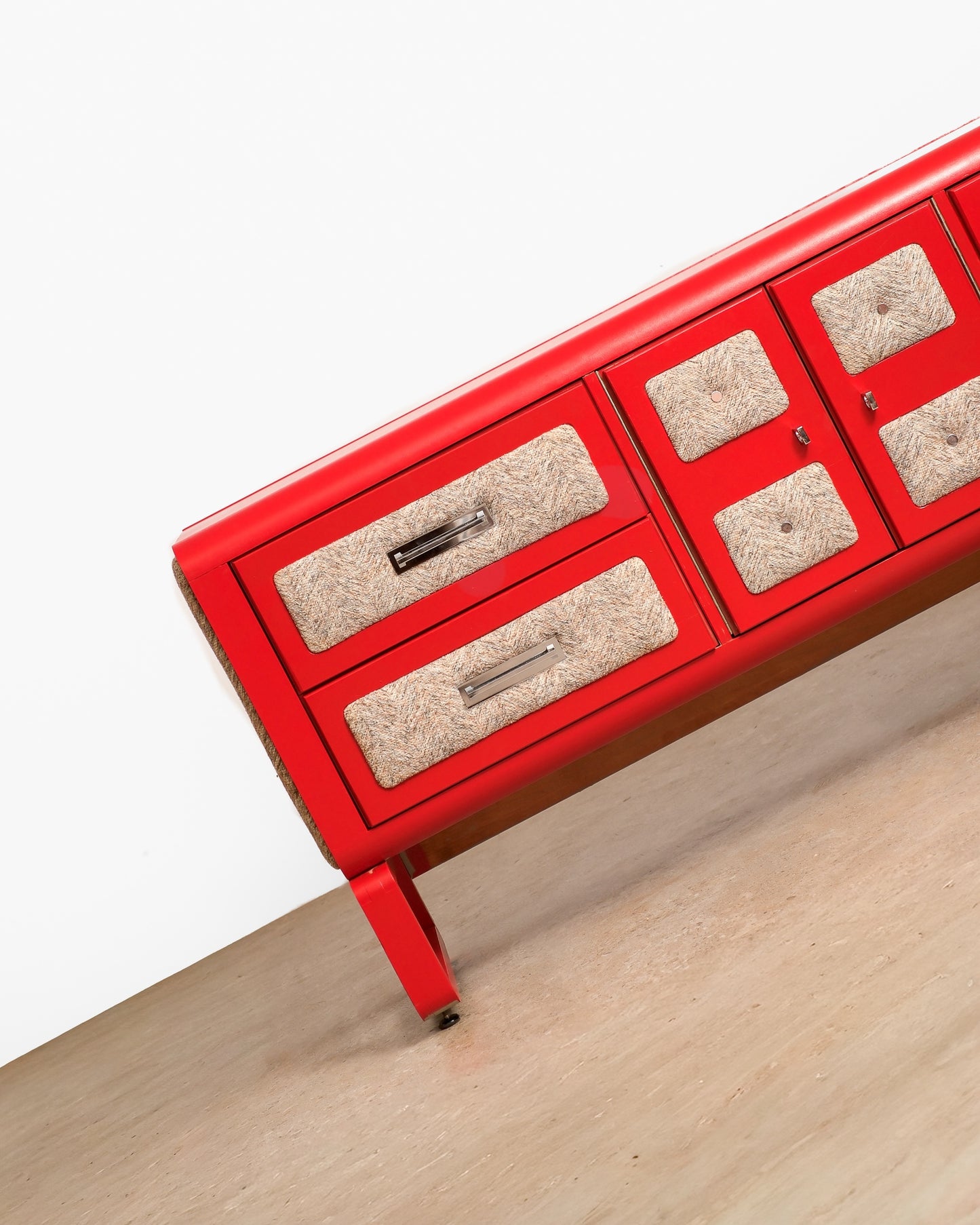 MCM Red Dresser / Credenza By Princeville