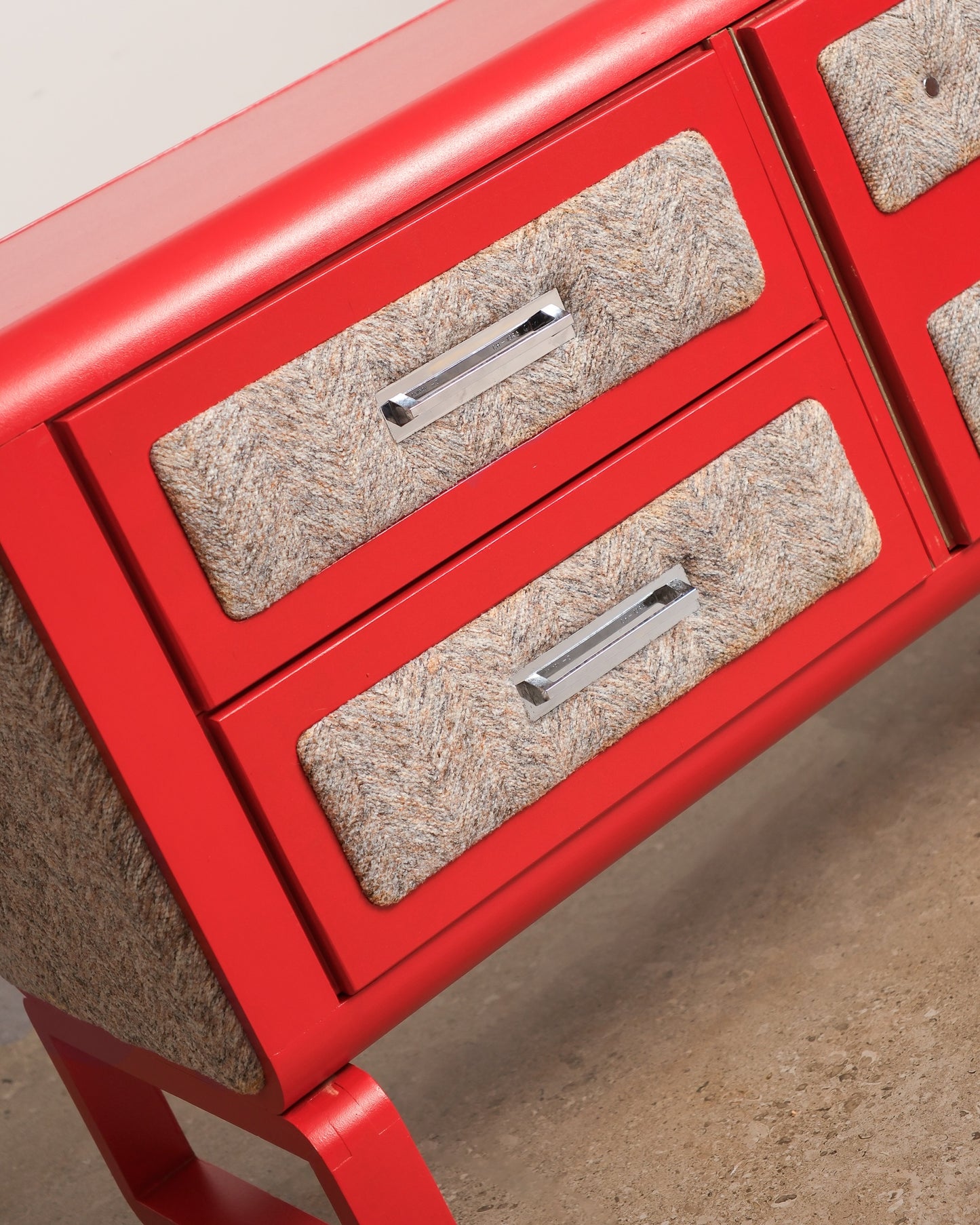 MCM Red Dresser / Credenza By Princeville