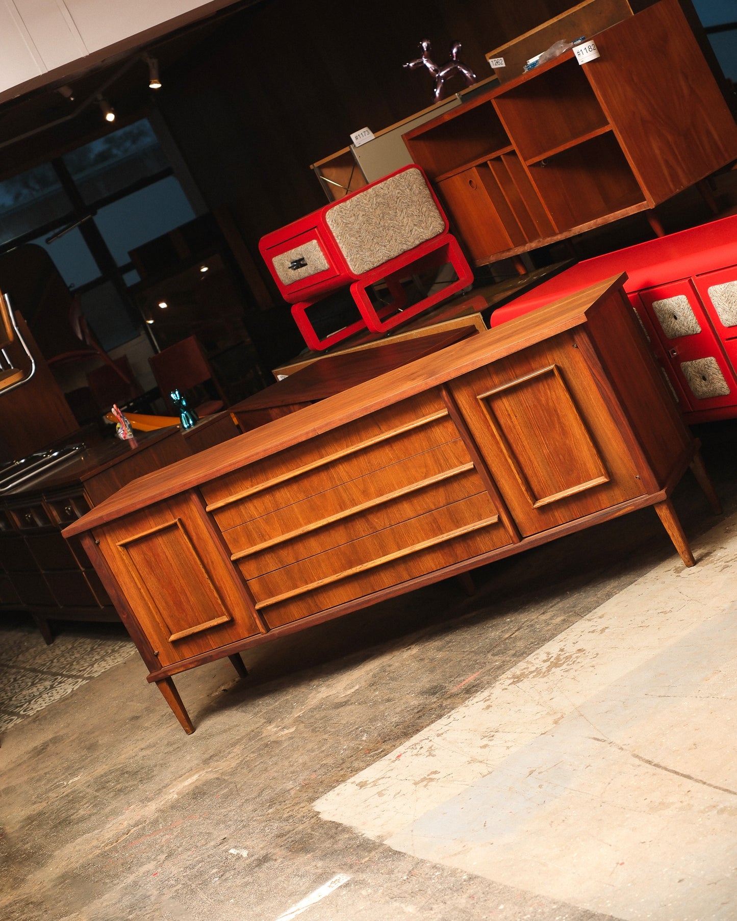 MCM Walnut Refurbished Credenza / Dresser