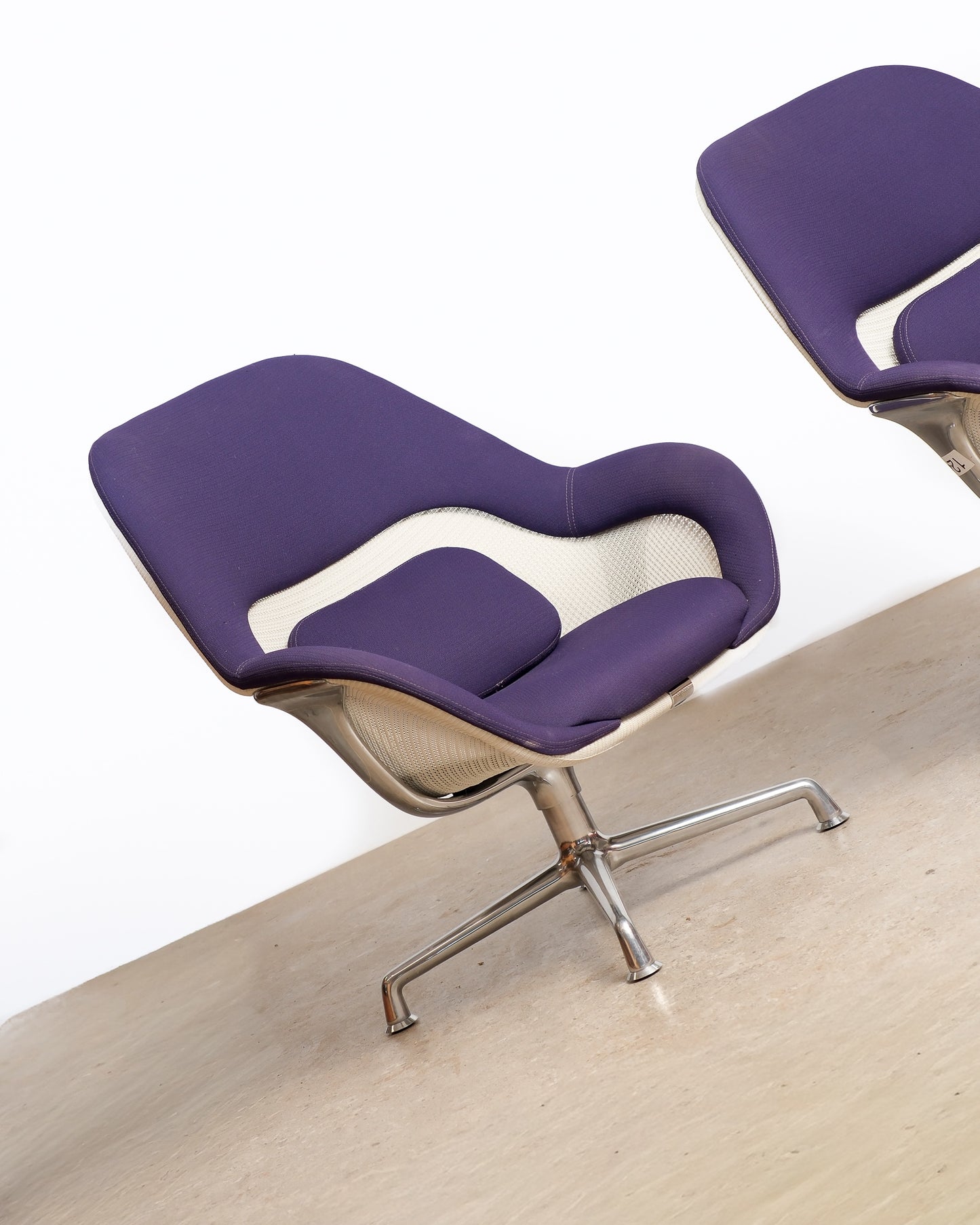 Steelcase Purple / Chrome Chairs