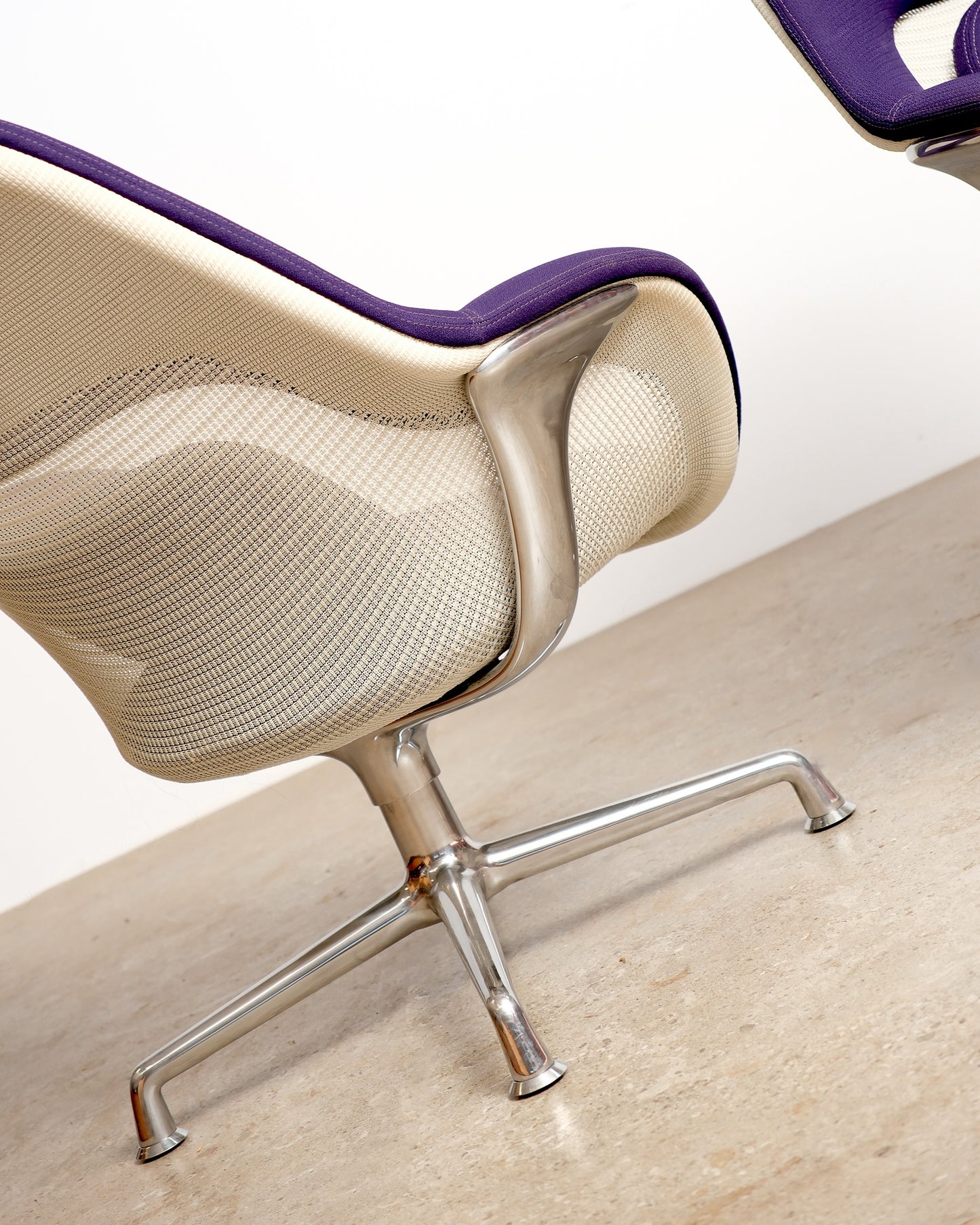 Steelcase Purple / Chrome Chairs