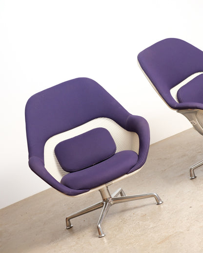 Steelcase Purple / Chrome Chairs