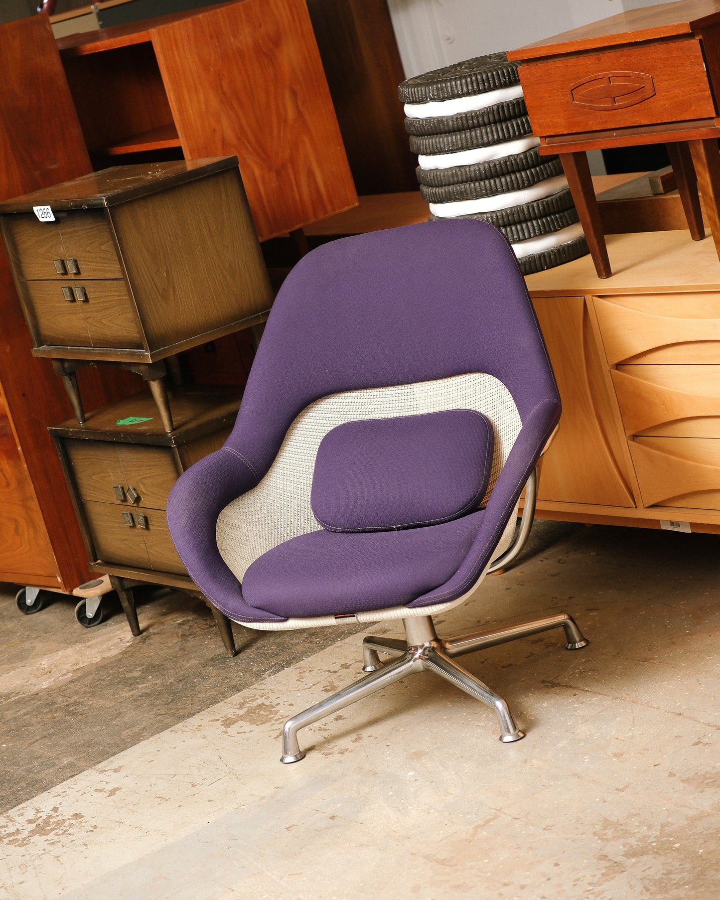 Steelcase Purple / Chrome Chairs