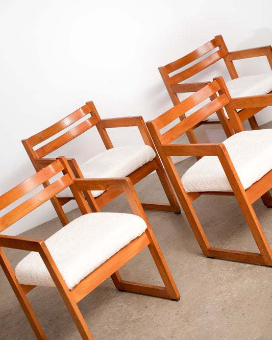 MCM Oak Chair Set by Henderson (1962)