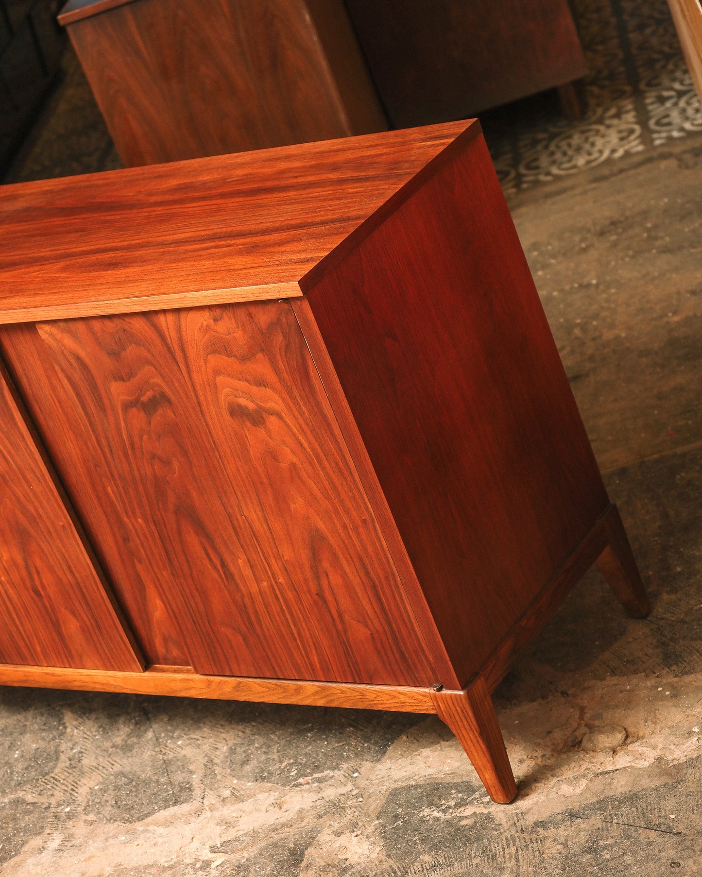 MCM Walnut Refurbished Sideboard by KF
