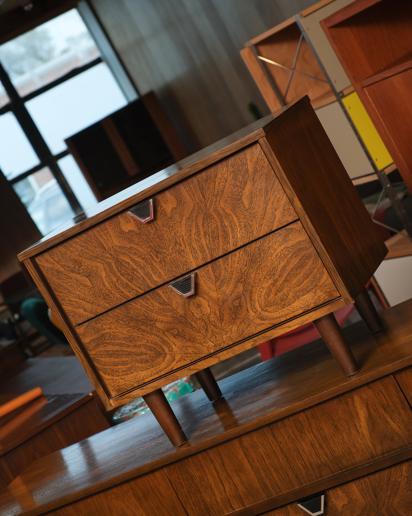 MCM Walnut Nightstand By Treco